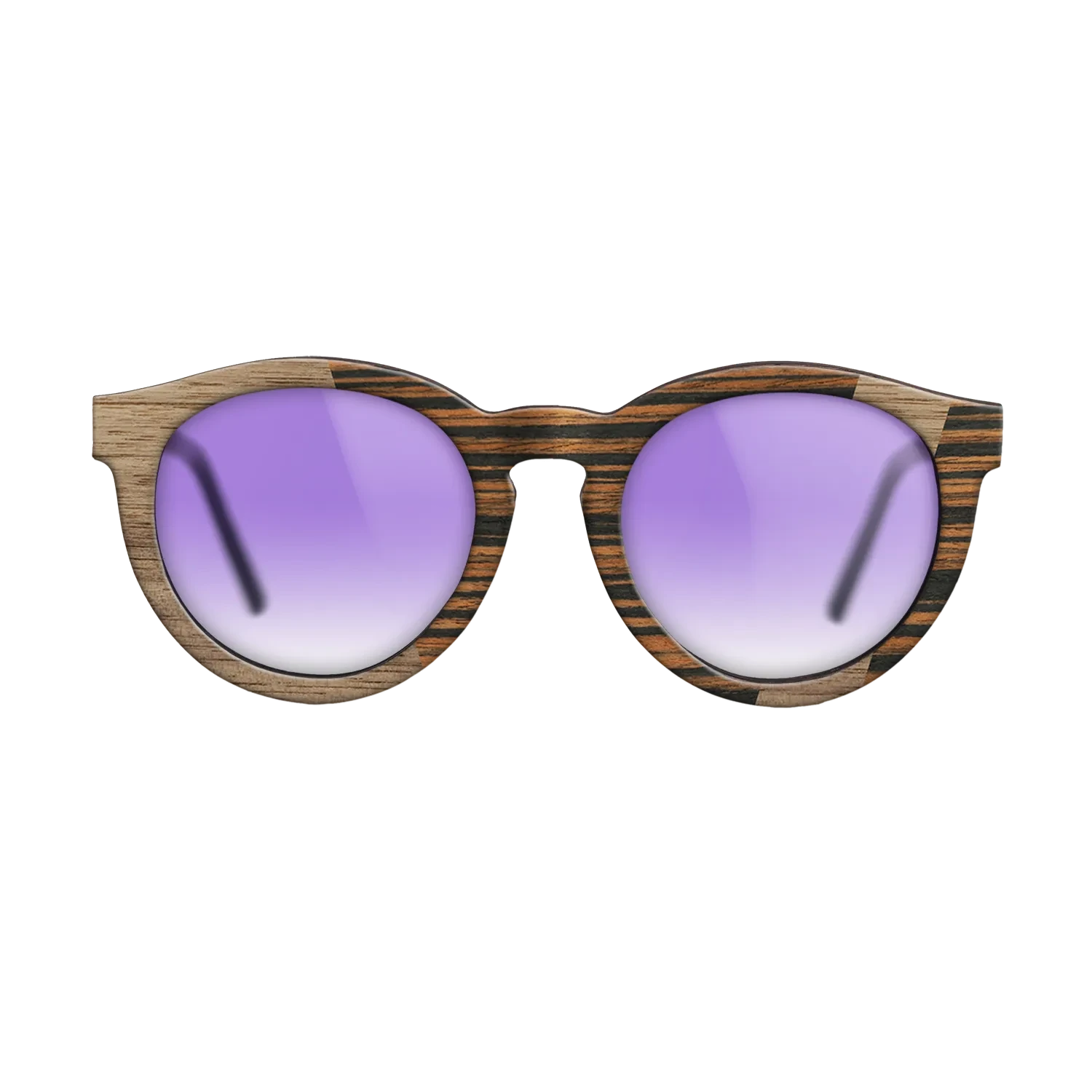 Walnut: Straight Grain,Italian Ebony: Angle Cut - The Rebel - Round - SIRIS wood optic