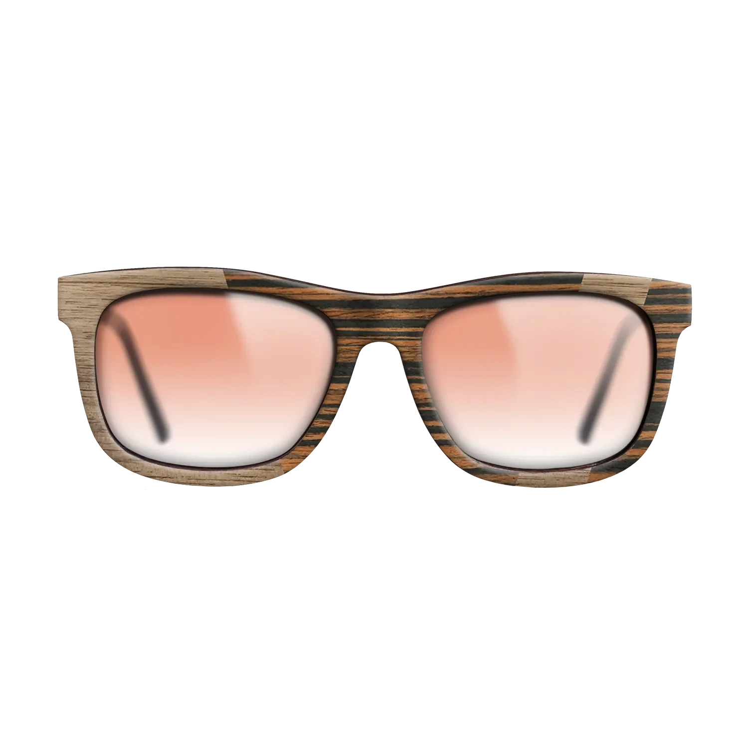 Walnut: Straight Grain,Italian Ebony: Angle Cut - The Hero - Square - SIRIS wood optic