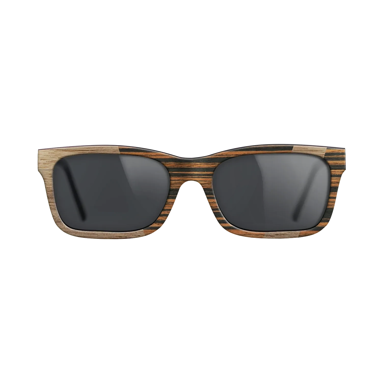 Walnut: Straight Grain,Italian Ebony: Angle Cut - The Sage - Rectangle - SIRIS wood optic
