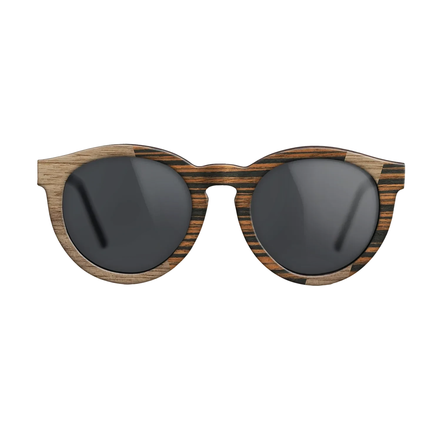 Walnut: Straight Grain,Italian Ebony: Angle Cut - The Rebel - Round - SIRIS wood optic