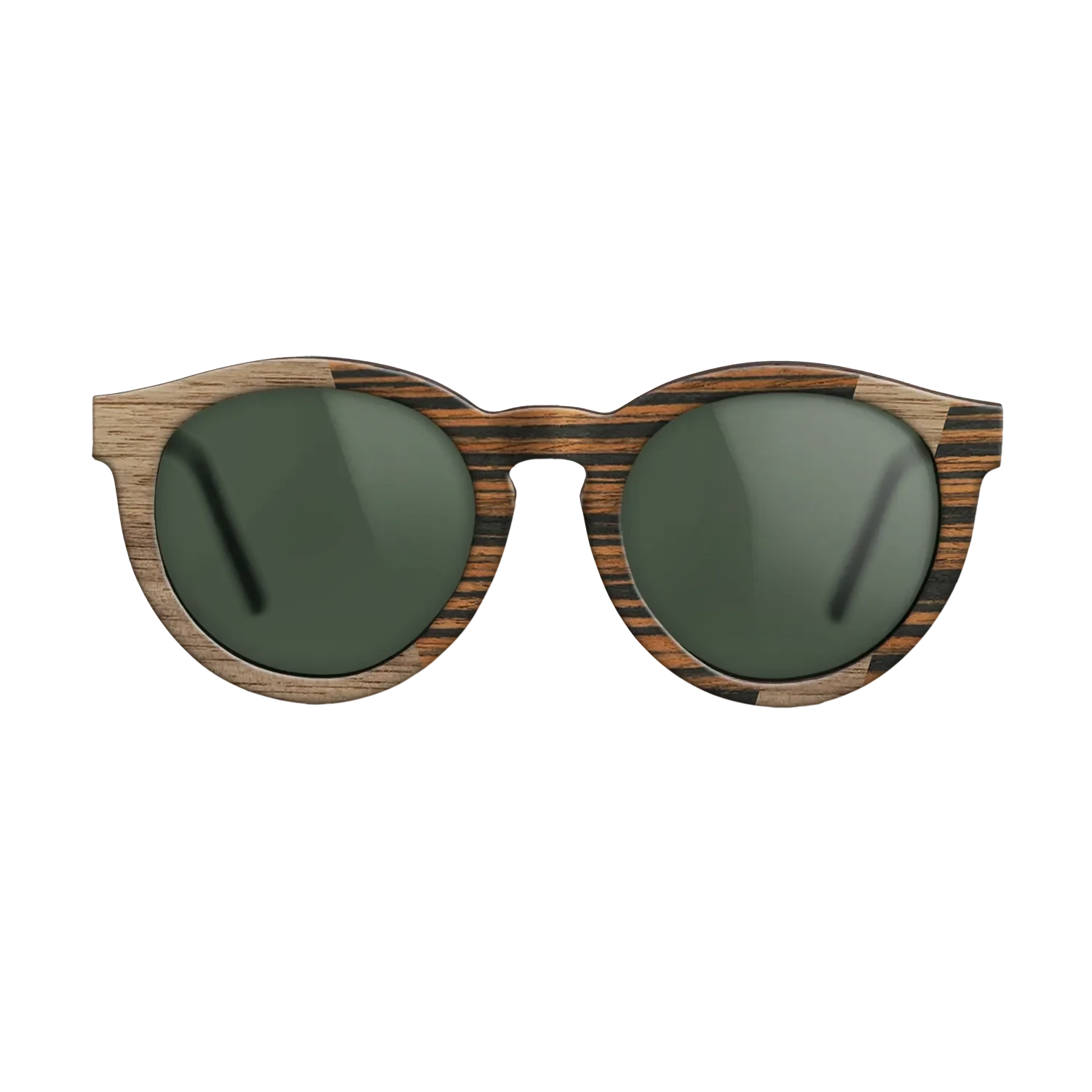 Walnut: Straight Grain,Italian Ebony: Angle Cut - The Rebel - Round - SIRIS wood optic