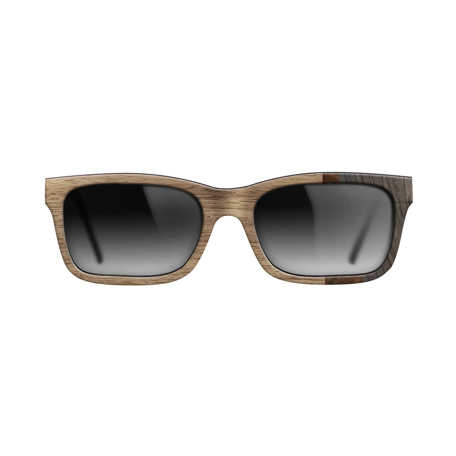 Walnut: Straight Grain,Walnut Burl,Poplar Dyed: Turquoise,Fumed Oak: Fractal - The Sage - Rectangle - SIRIS wood optic