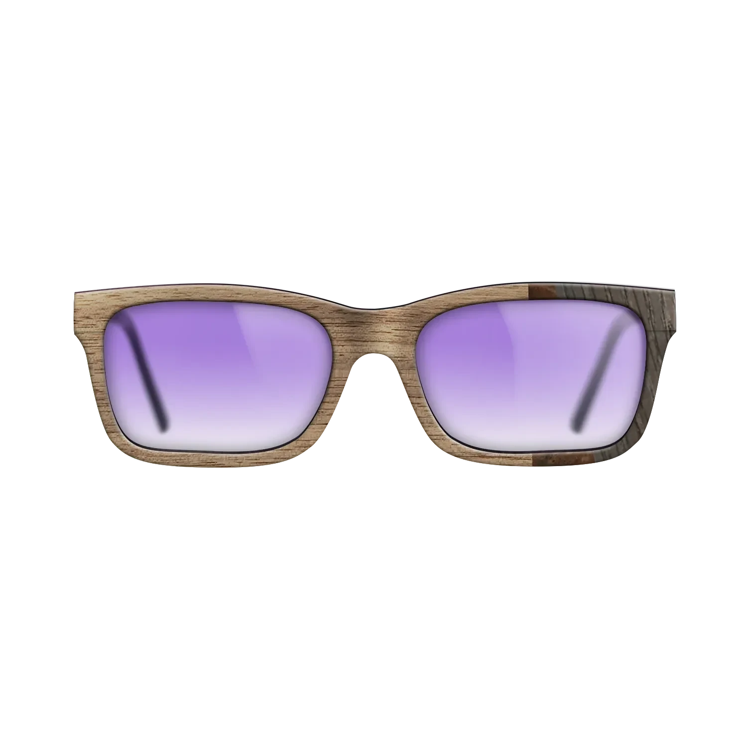 Walnut: Straight Grain,Walnut Burl,Poplar Dyed: Turquoise,Fumed Oak: Fractal - The Sage - Rectangle - SIRIS wood optic