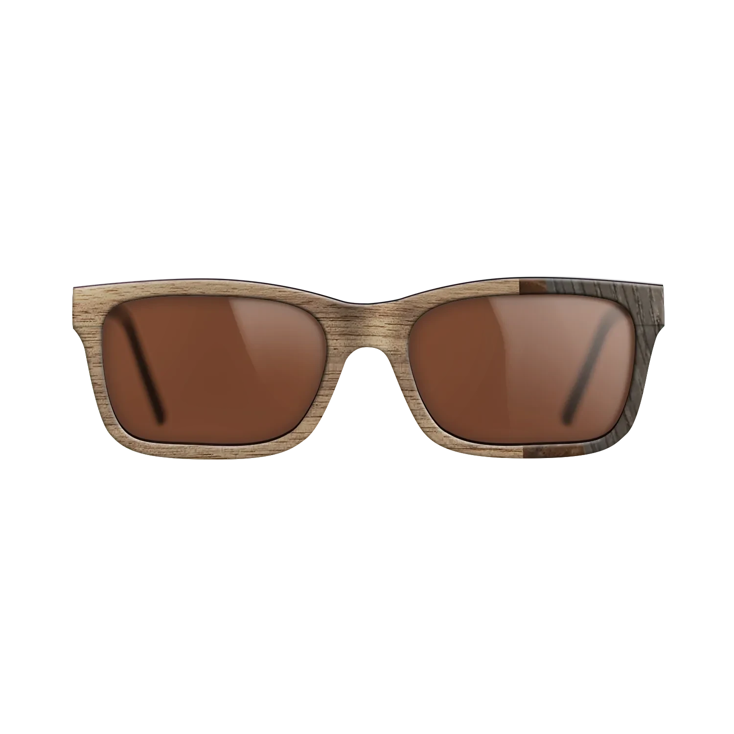 Walnut: Straight Grain,Walnut Burl,Poplar Dyed: Turquoise,Fumed Oak: Fractal - The Sage - Rectangle - SIRIS wood optic