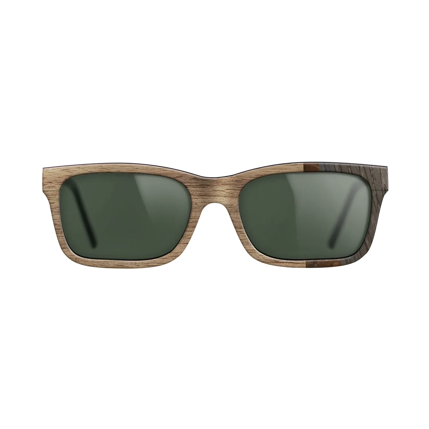 Walnut: Straight Grain,Walnut Burl,Poplar Dyed: Turquoise,Fumed Oak: Fractal - The Sage - Rectangle - SIRIS wood optic