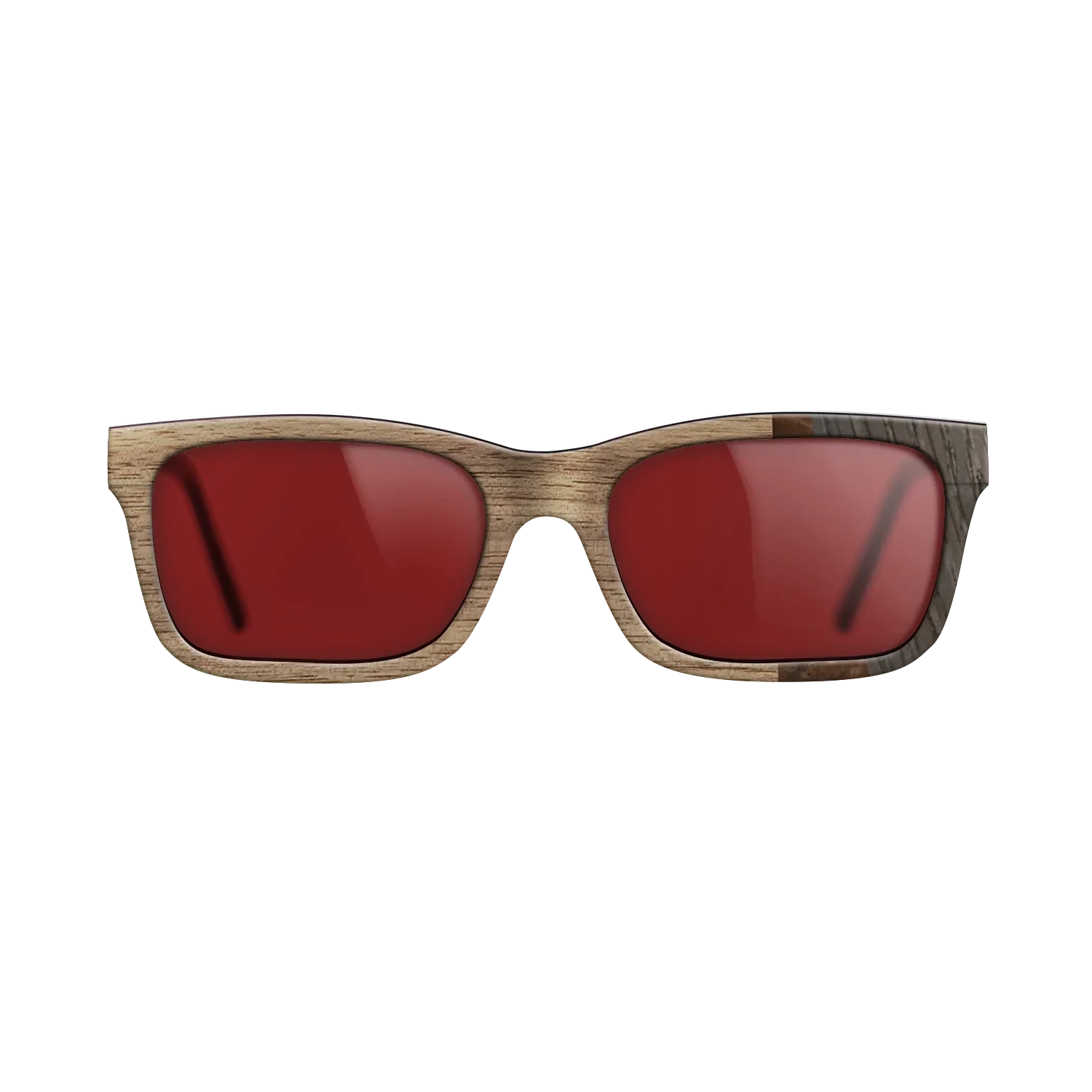 Walnut: Straight Grain,Walnut Burl,Poplar Dyed: Turquoise,Fumed Oak: Fractal - The Sage - Rectangle - SIRIS wood optic