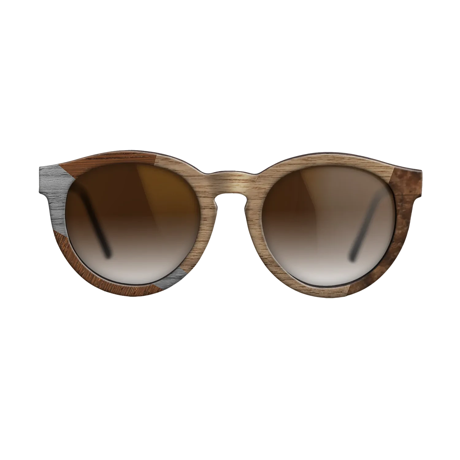 Walnut: Straight Grain,Wenge,Poplar Dyed: Grey: Bauhaus - The Rebel - Round - SIRIS wood optic