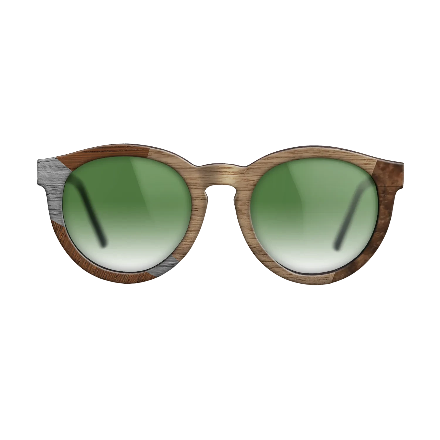 Walnut: Straight Grain,Wenge,Poplar Dyed: Grey: Bauhaus - The Rebel - Round - SIRIS wood optic