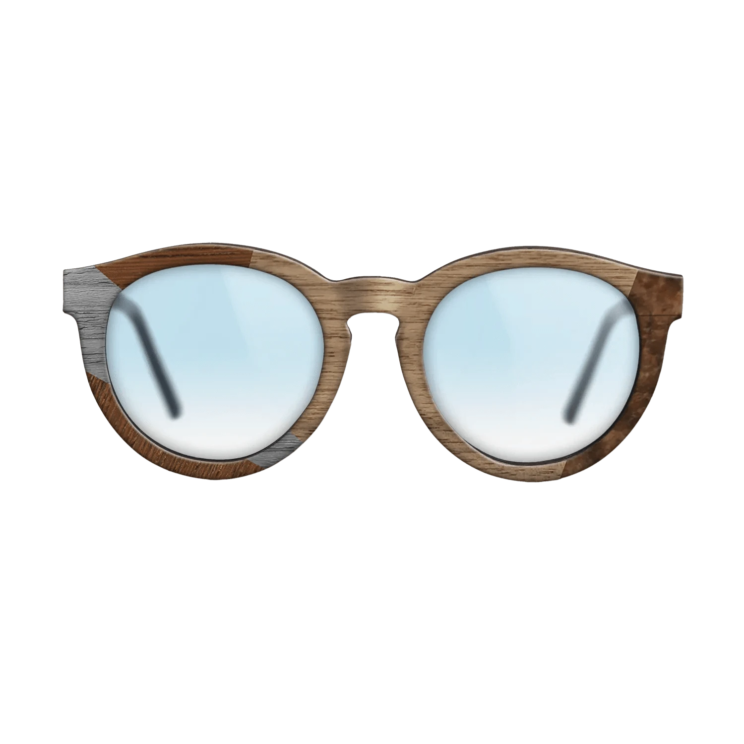 Walnut: Straight Grain,Wenge,Poplar Dyed: Grey: Bauhaus - The Rebel - Round - SIRIS wood optic