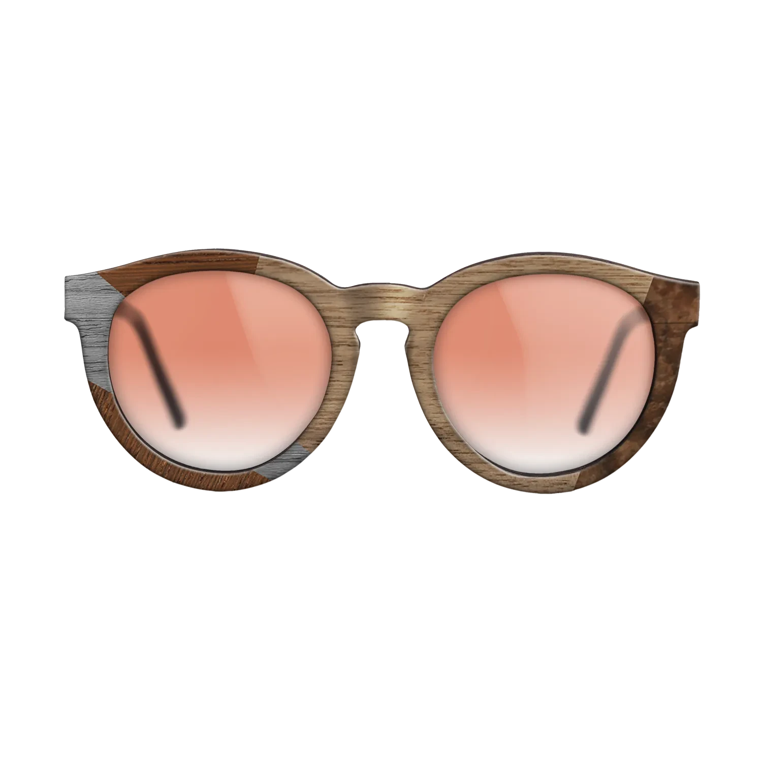 Walnut: Straight Grain,Wenge,Poplar Dyed: Grey: Bauhaus - The Rebel - Round - SIRIS wood optic