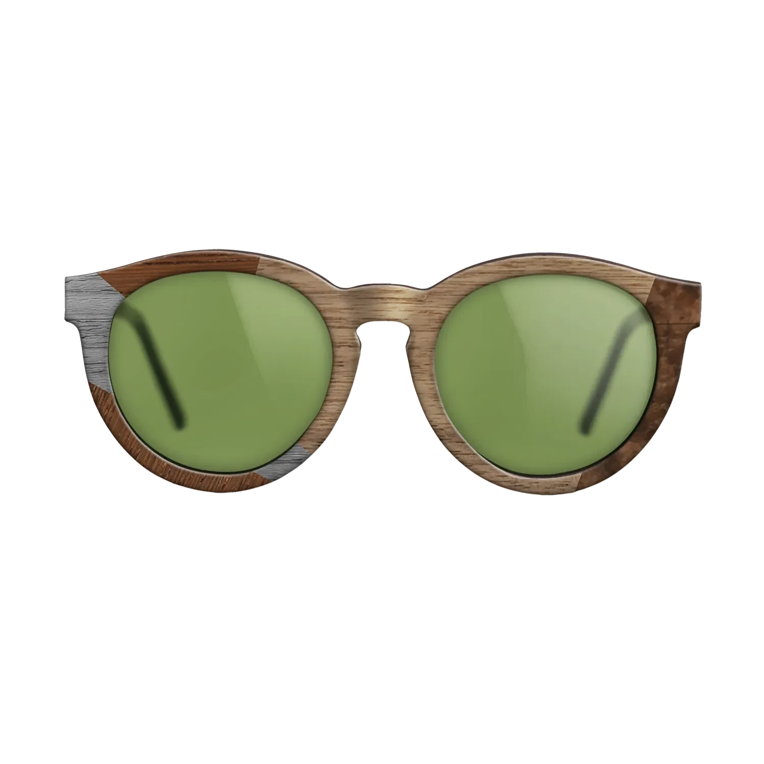 Walnut: Straight Grain,Wenge,Poplar Dyed: Grey: Bauhaus - The Rebel - Round - SIRIS wood optic