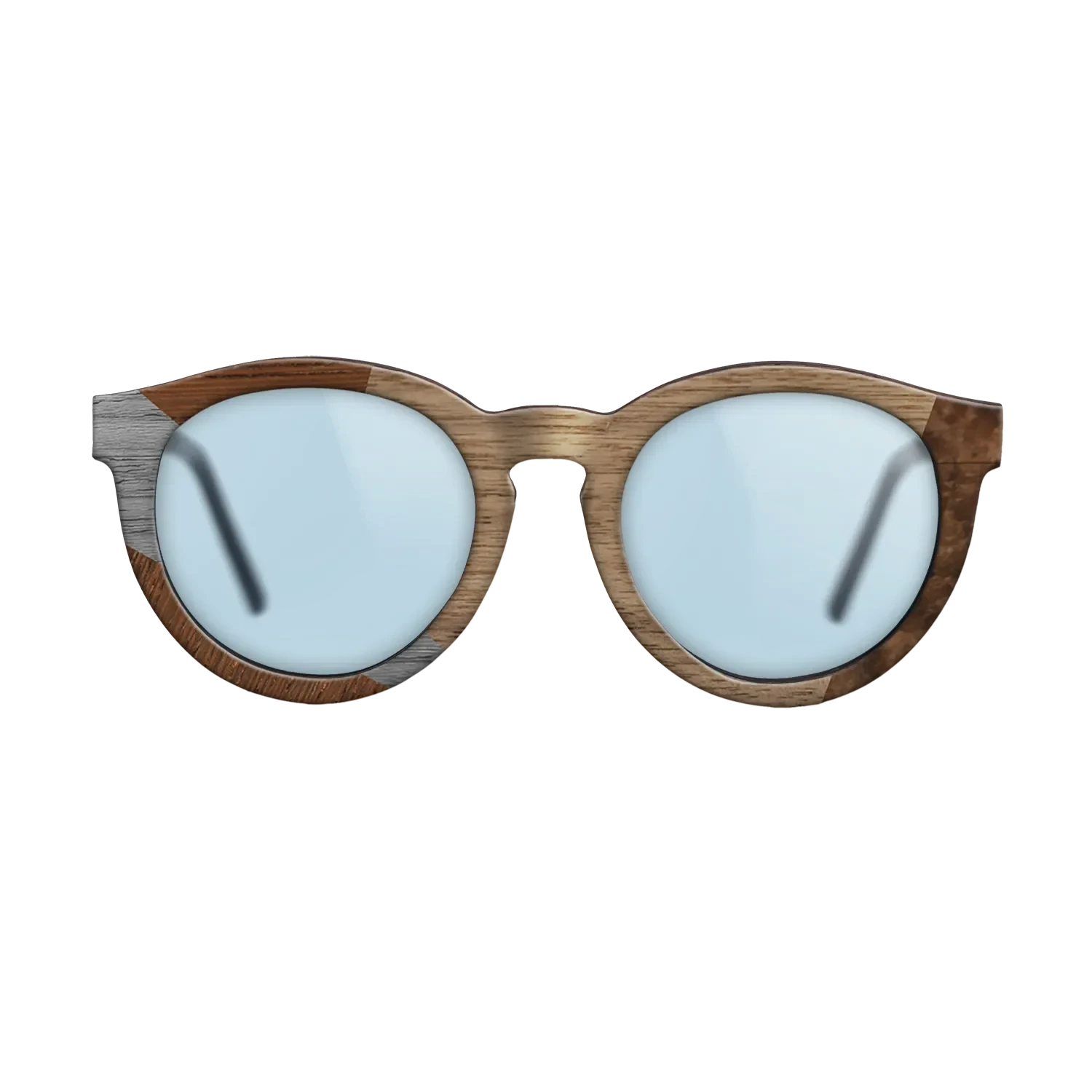 Walnut: Straight Grain,Wenge,Poplar Dyed: Grey: Bauhaus - The Rebel - Round - SIRIS wood optic
