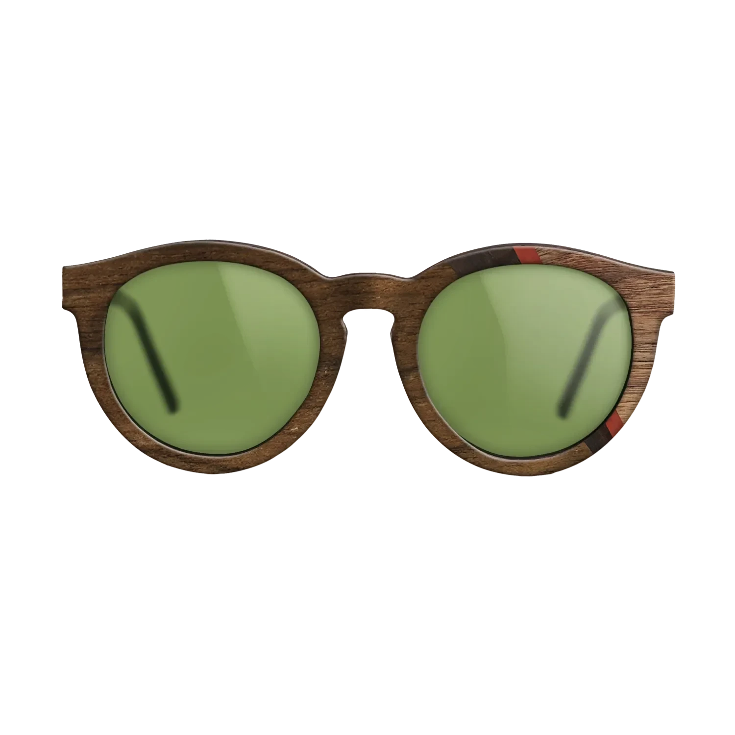 Ziricote Dark Quartered,Fumed Eucalyptus,Poplar Dyed: Red,Walnut Claro Light: Bauhaus - The Rebel - Round - SIRIS wood optic