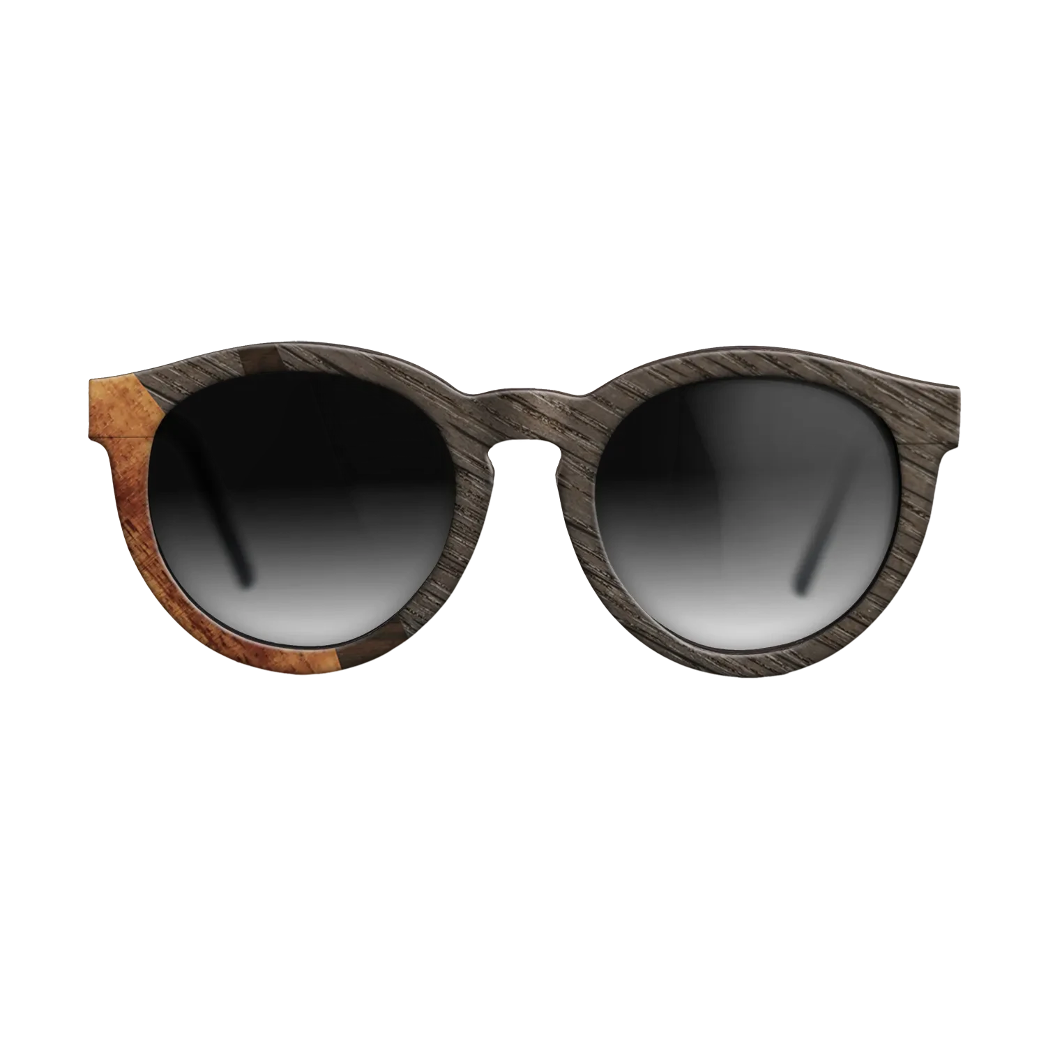 Ziricote Dark Quartered,Fumed Oak,Koa: Wedge - The Rebel - Round - SIRIS wood optic