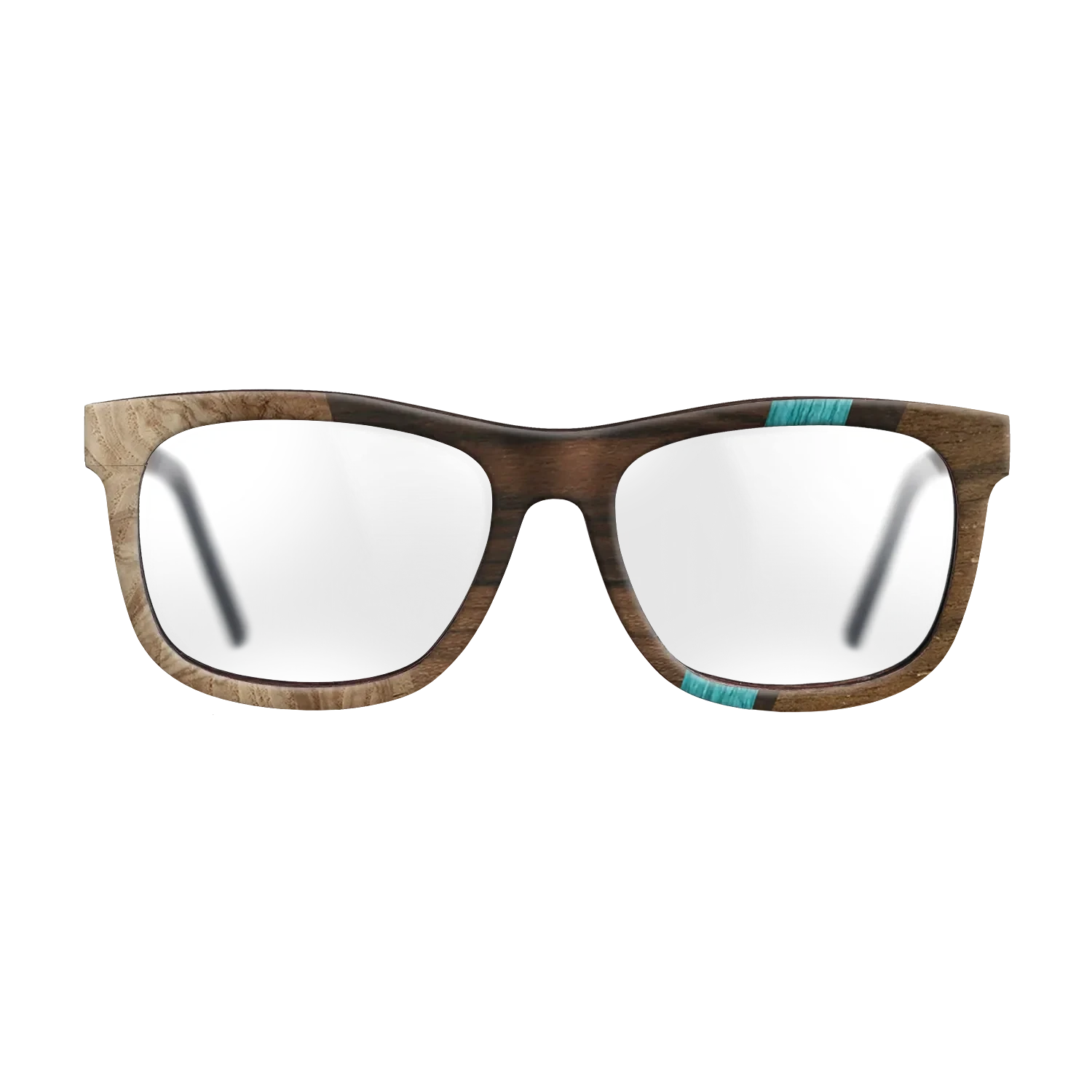 Ziricote Dark Quartered,Poplar Dyed: Turquoise,Olive Burl: Angle Cut - The Hero - Square - SIRIS wood optic