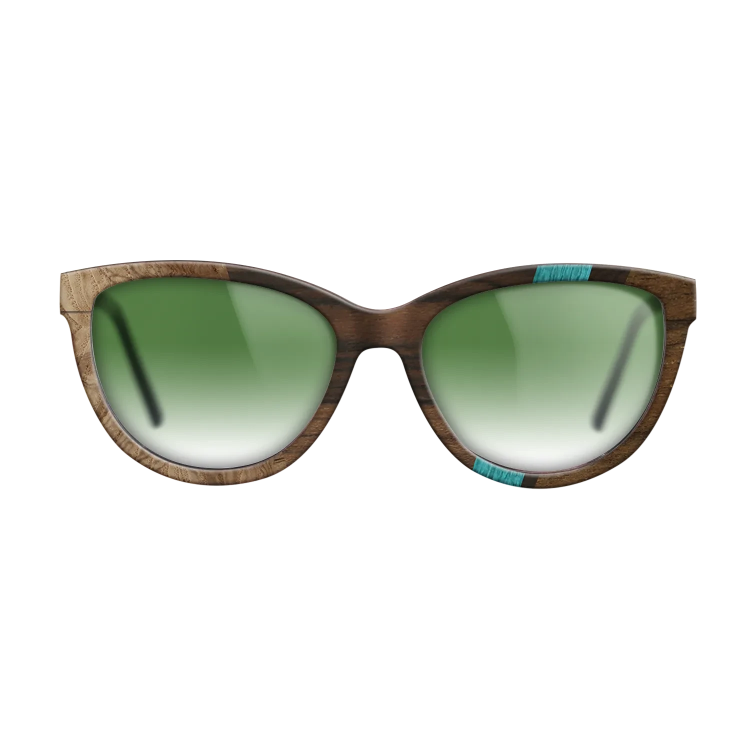 Ziricote Dark Quartered,Poplar Dyed: Turquoise,Olive Burl: Angle Cut - The Maiden - Cat - SIRIS wood optic