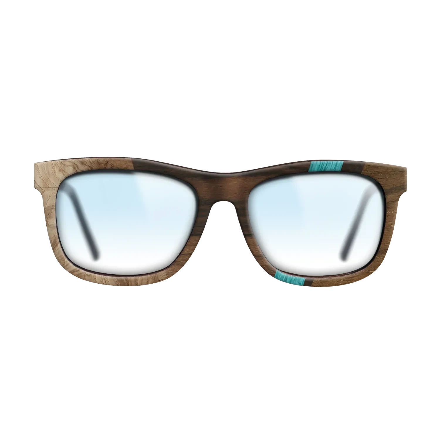 Ziricote Dark Quartered,Poplar Dyed: Turquoise,Olive Burl: Angle Cut - The Hero - Square - SIRIS wood optic