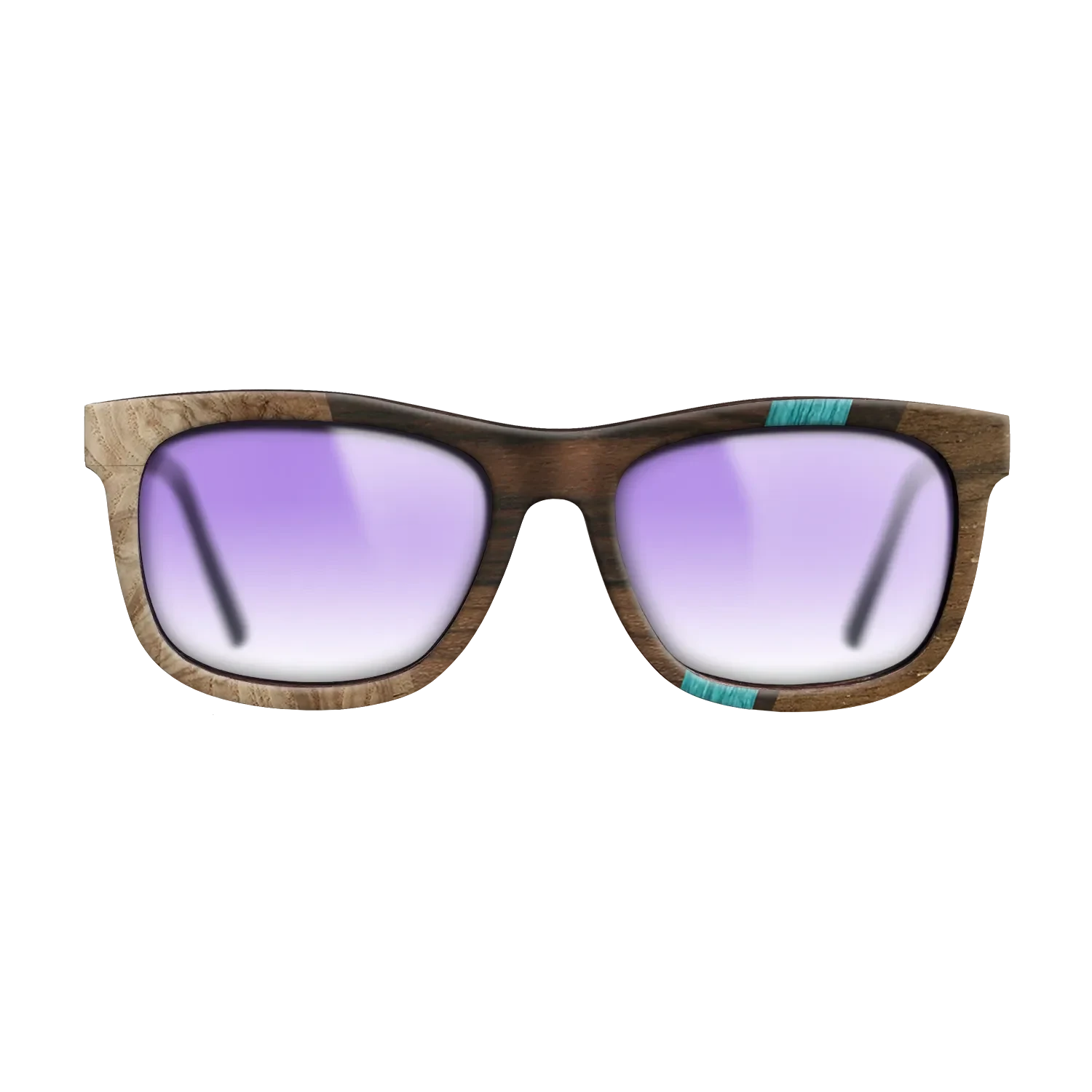 Ziricote Dark Quartered,Poplar Dyed: Turquoise,Olive Burl: Angle Cut - The Hero - Square - SIRIS wood optic