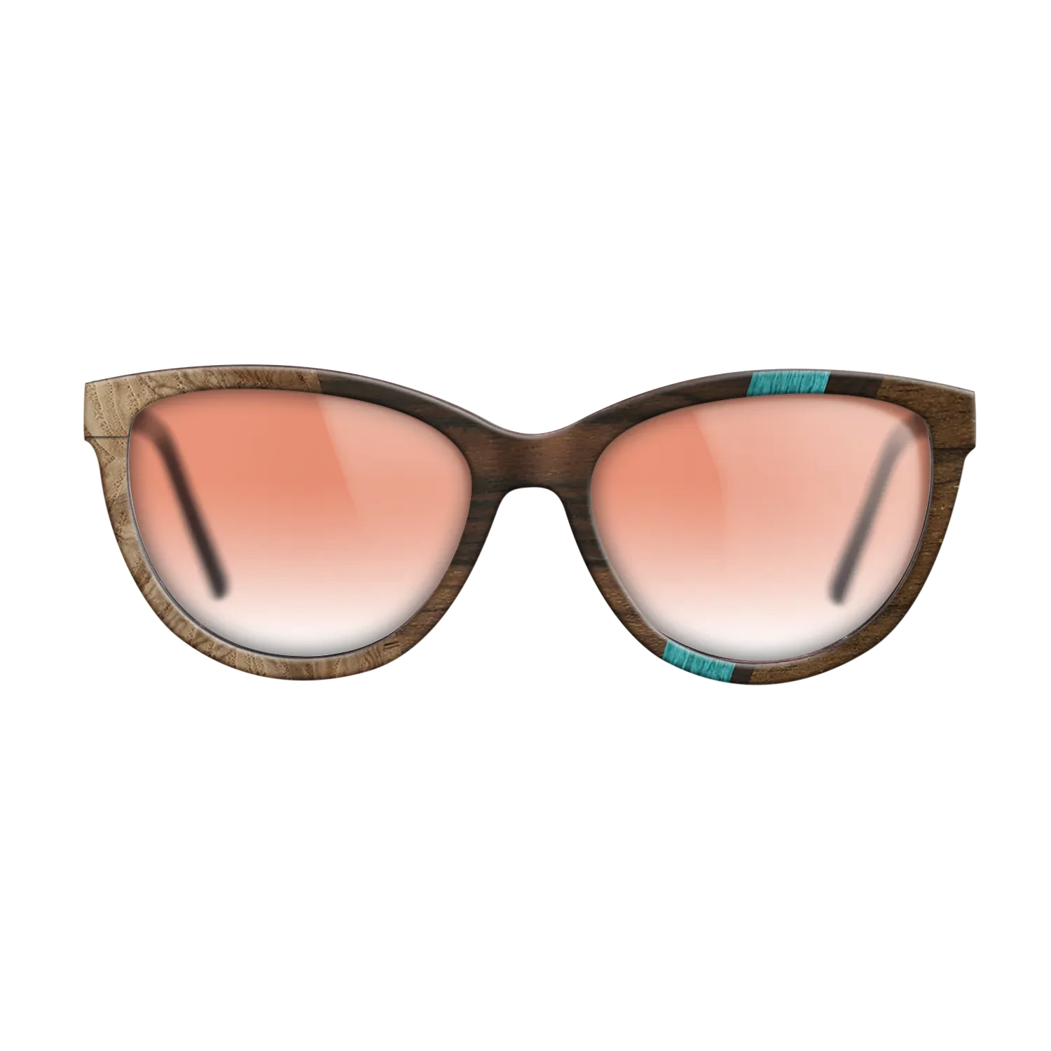 Ziricote Dark Quartered,Poplar Dyed: Turquoise,Olive Burl: Angle Cut - The Maiden - Cat - SIRIS wood optic