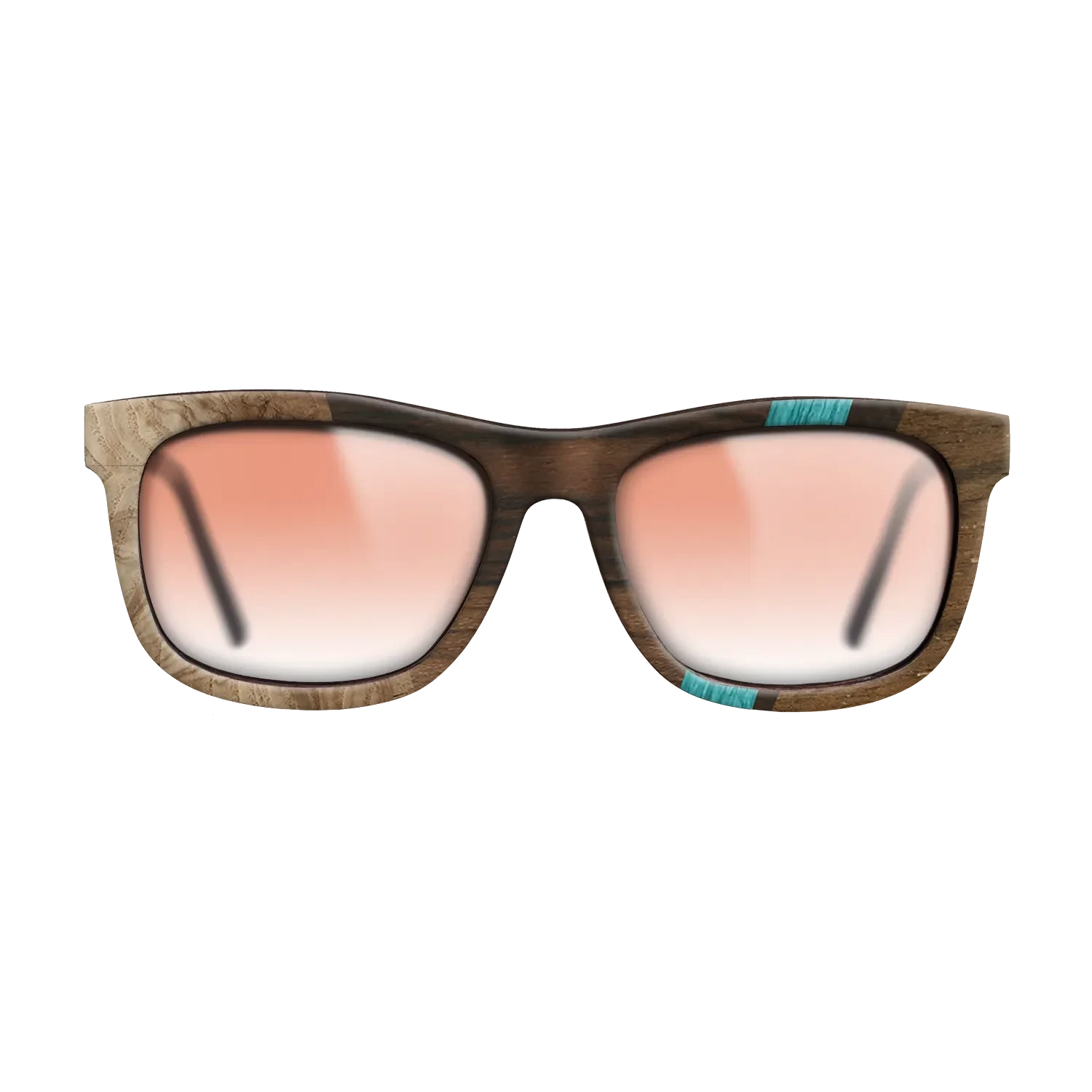 Ziricote Dark Quartered,Poplar Dyed: Turquoise,Olive Burl: Angle Cut - The Hero - Square - SIRIS wood optic