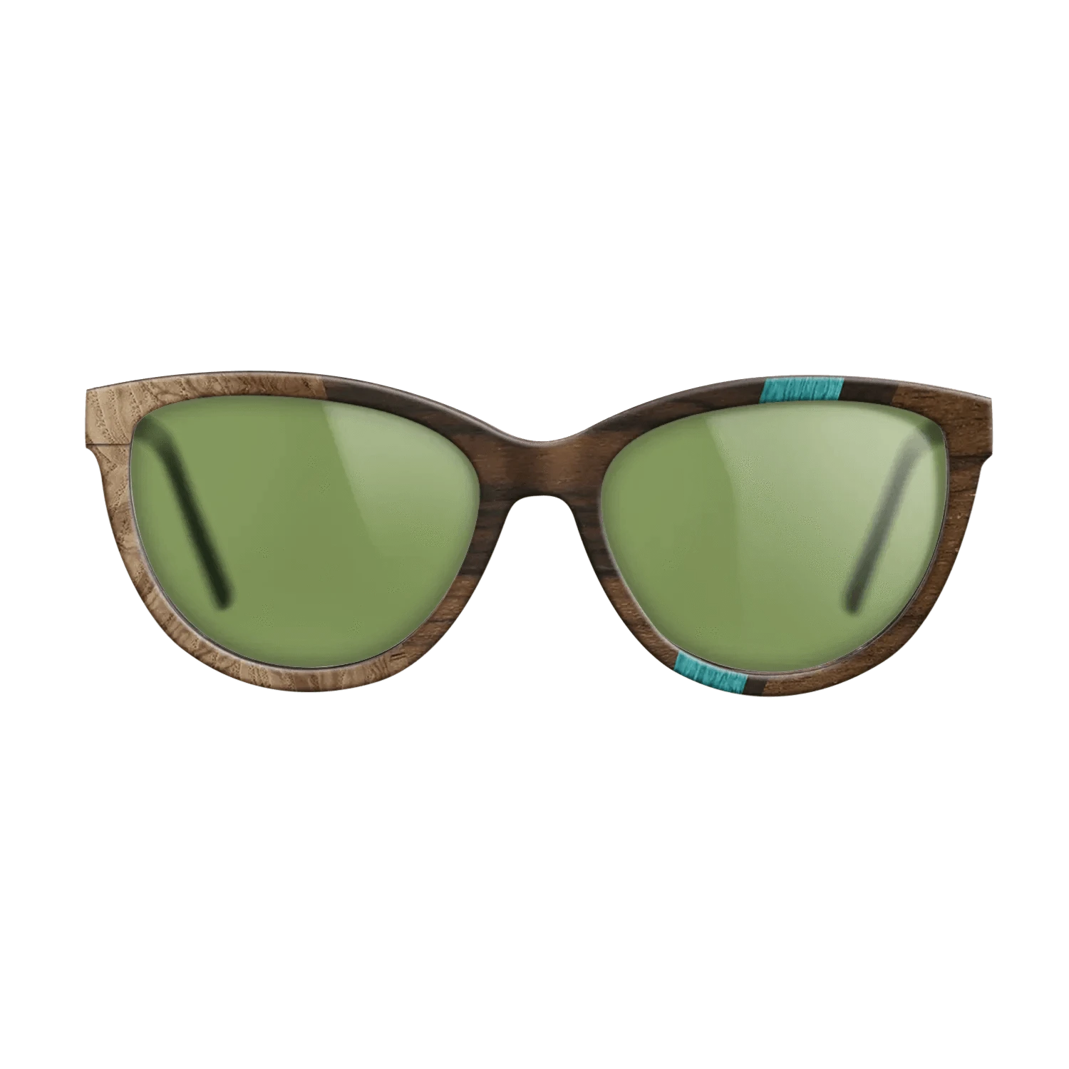 Ziricote Dark Quartered,Poplar Dyed: Turquoise,Olive Burl: Angle Cut - The Maiden - Cat - SIRIS wood optic