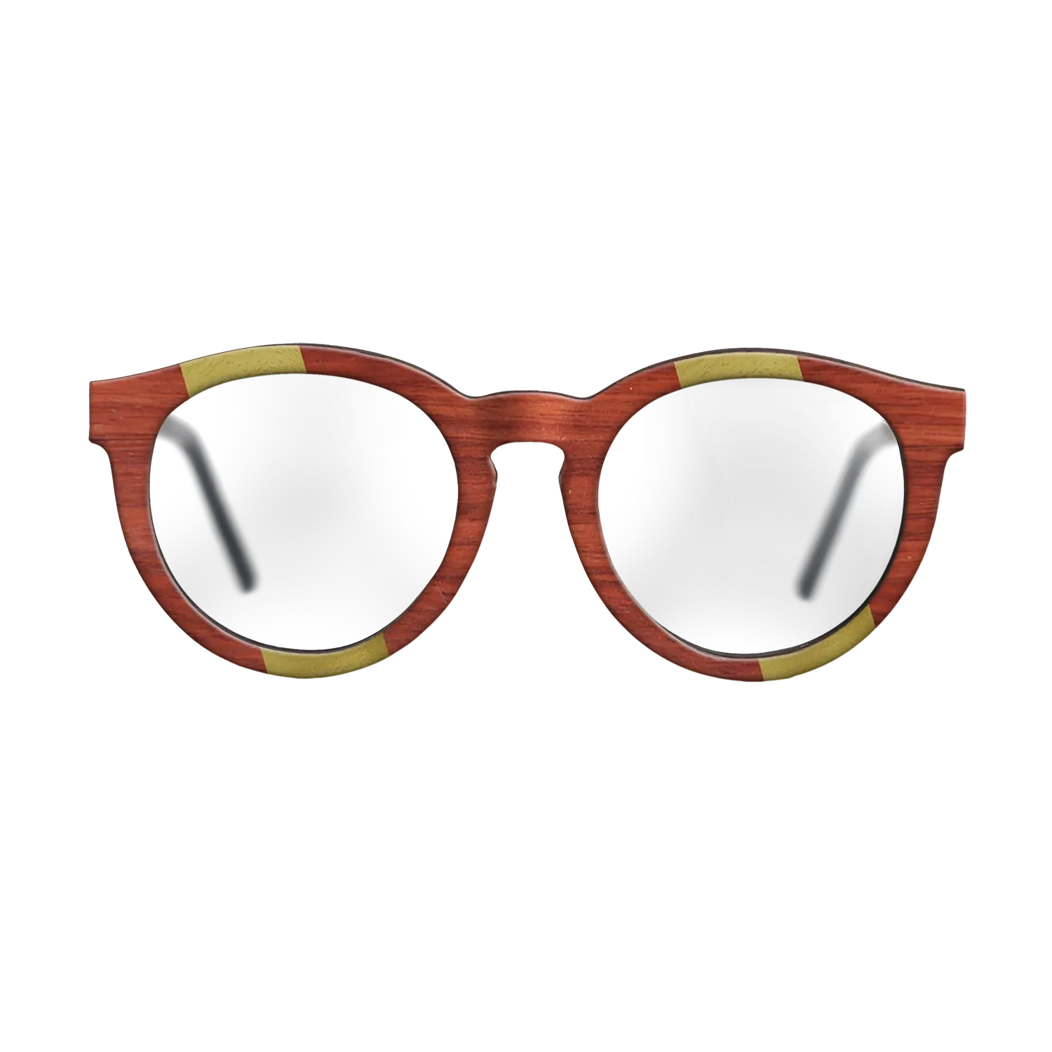 Poplar Dyed: Red,Poplar Dyed: Yellow: Angle Cut - The Rebel - Round - SIRIS wood optic
