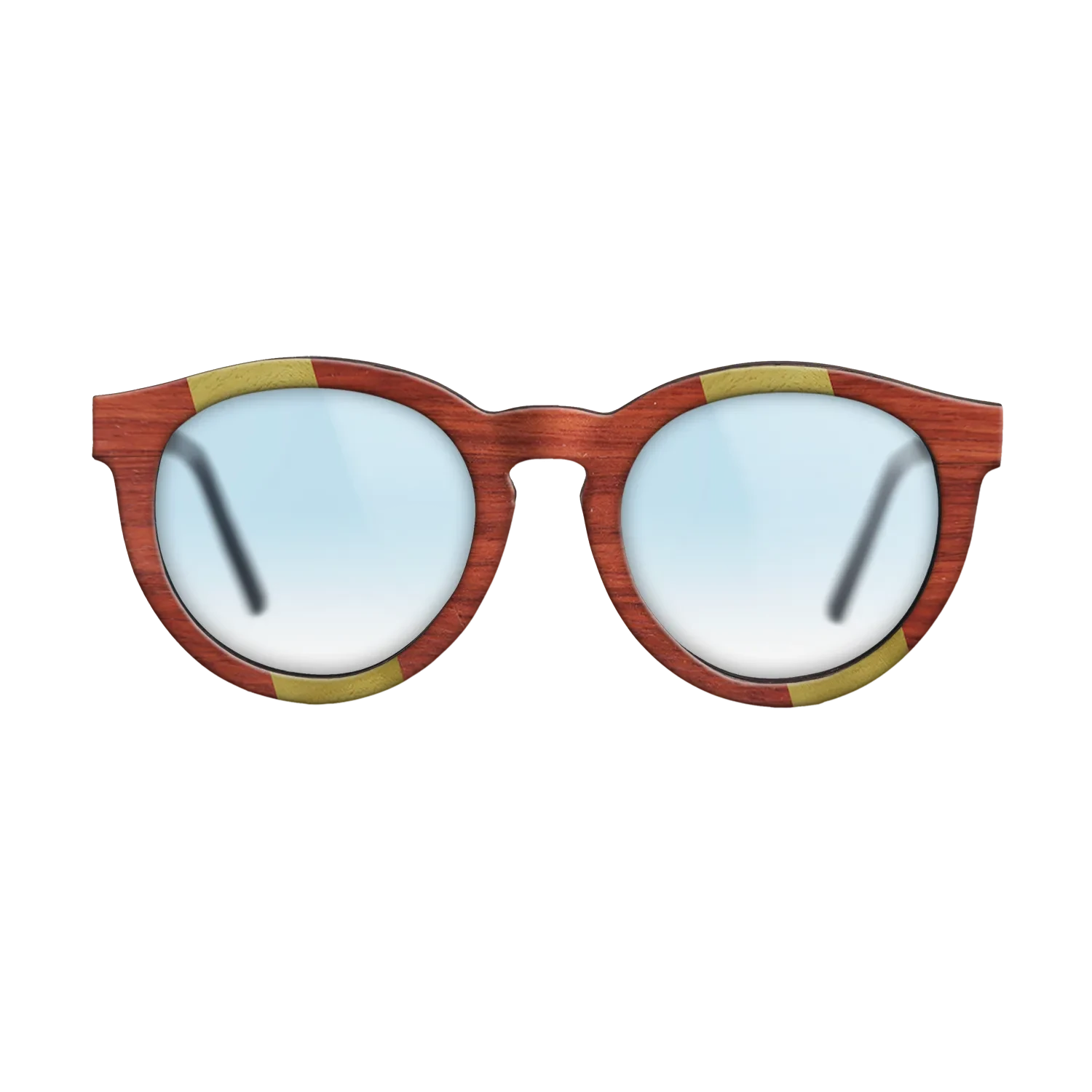 Poplar Dyed: Red,Poplar Dyed: Yellow: Angle Cut - The Rebel - Round - SIRIS wood optic