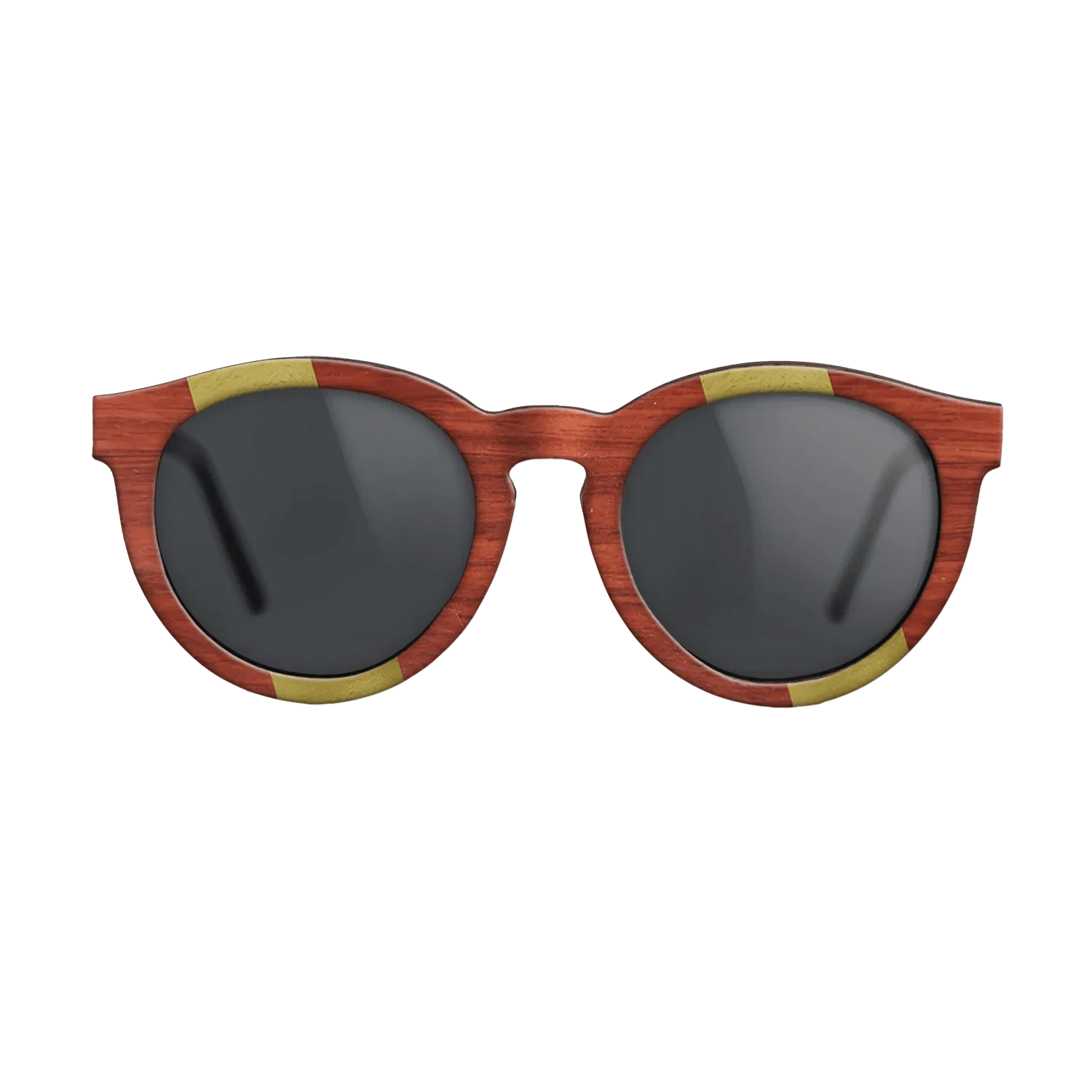 Poplar Dyed: Red,Poplar Dyed: Yellow: Angle Cut - The Rebel - Round - SIRIS wood optic
