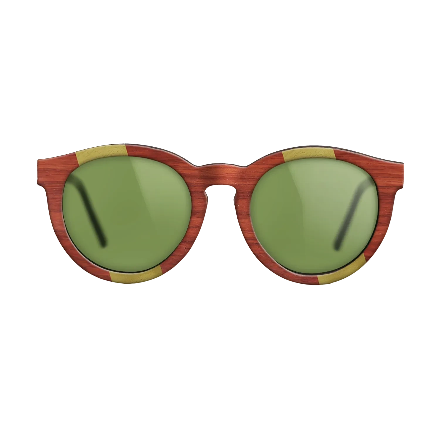 Poplar Dyed: Red,Poplar Dyed: Yellow: Angle Cut - The Rebel - Round - SIRIS wood optic
