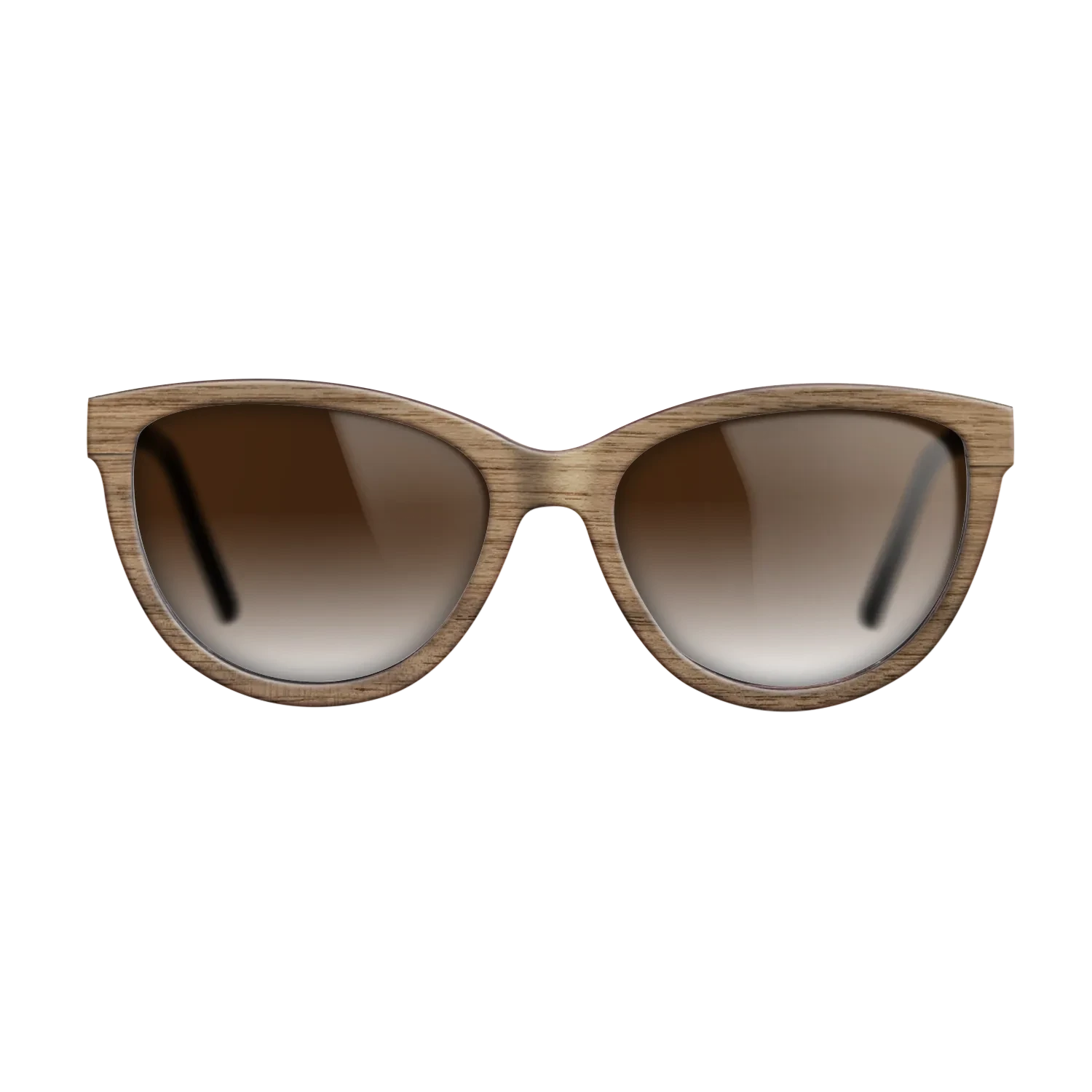 Walnut Straightgrain Front BlackWalnut Temple - The Maiden - Cat - 2217 - Core - SIRIS wood optic