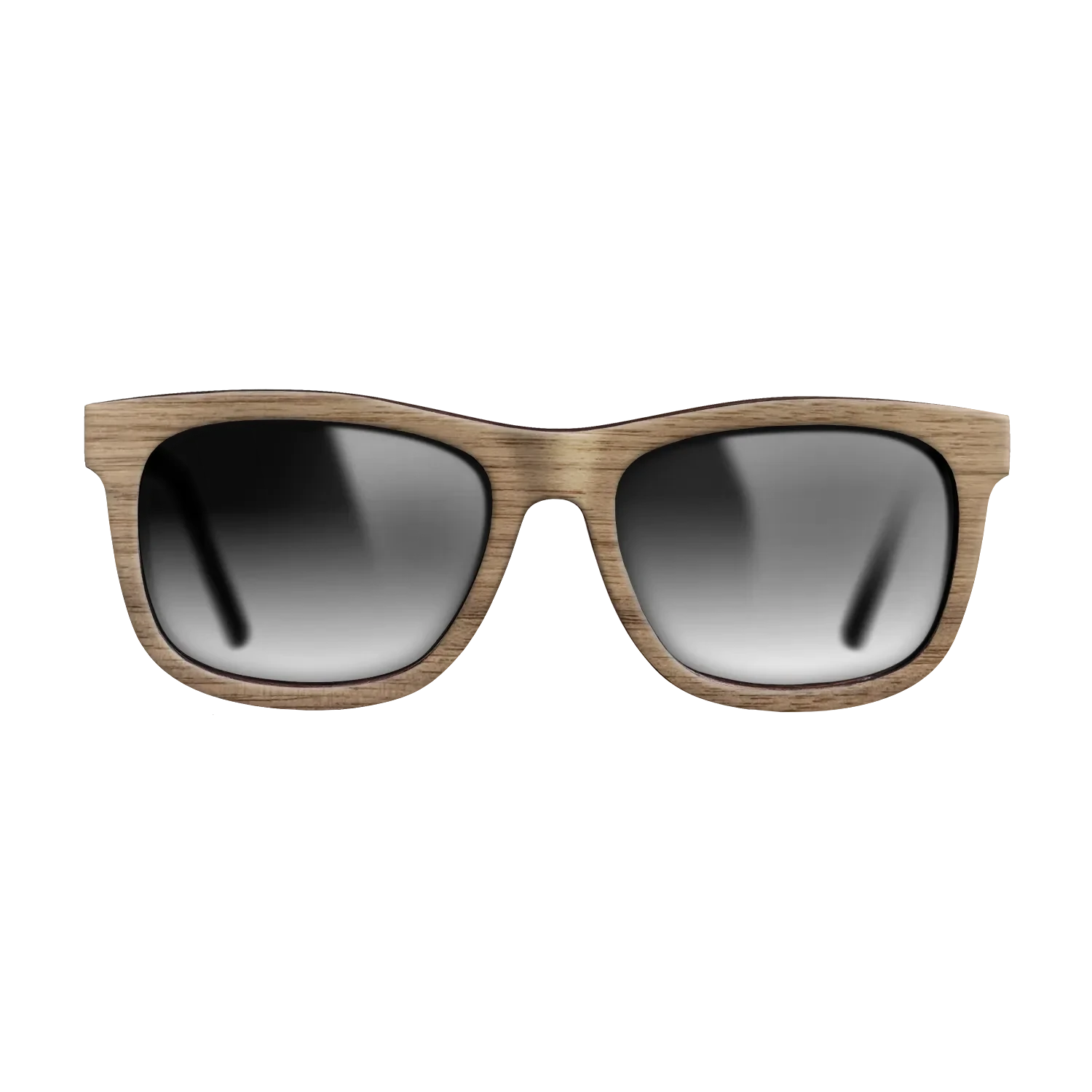Walnut Straightgrain Front BlackWalnut Temple - The Hero - Square - 2217 - Core - SIRIS wood optic