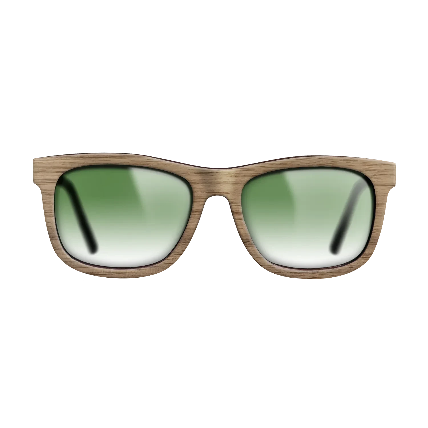 Walnut Straightgrain Front BlackWalnut Temple - The Hero - Square - 2217 - Core - SIRIS wood optic