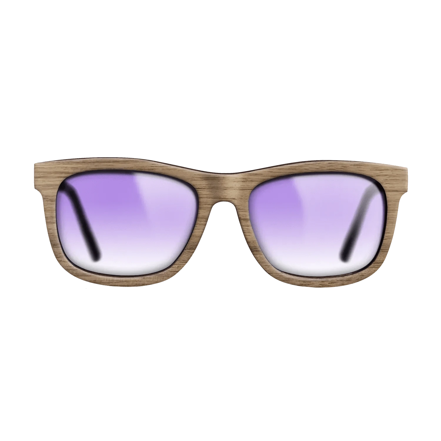 Walnut Straightgrain Front BlackWalnut Temple - The Hero - Square - 2217 - Core - SIRIS wood optic