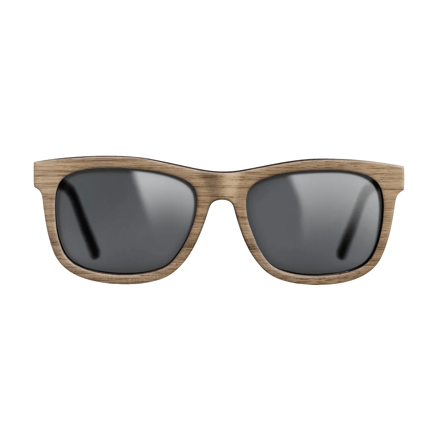 Walnut Straightgrain Front BlackWalnut Temple - The Hero - Square - 2217 - Core - SIRIS wood optic