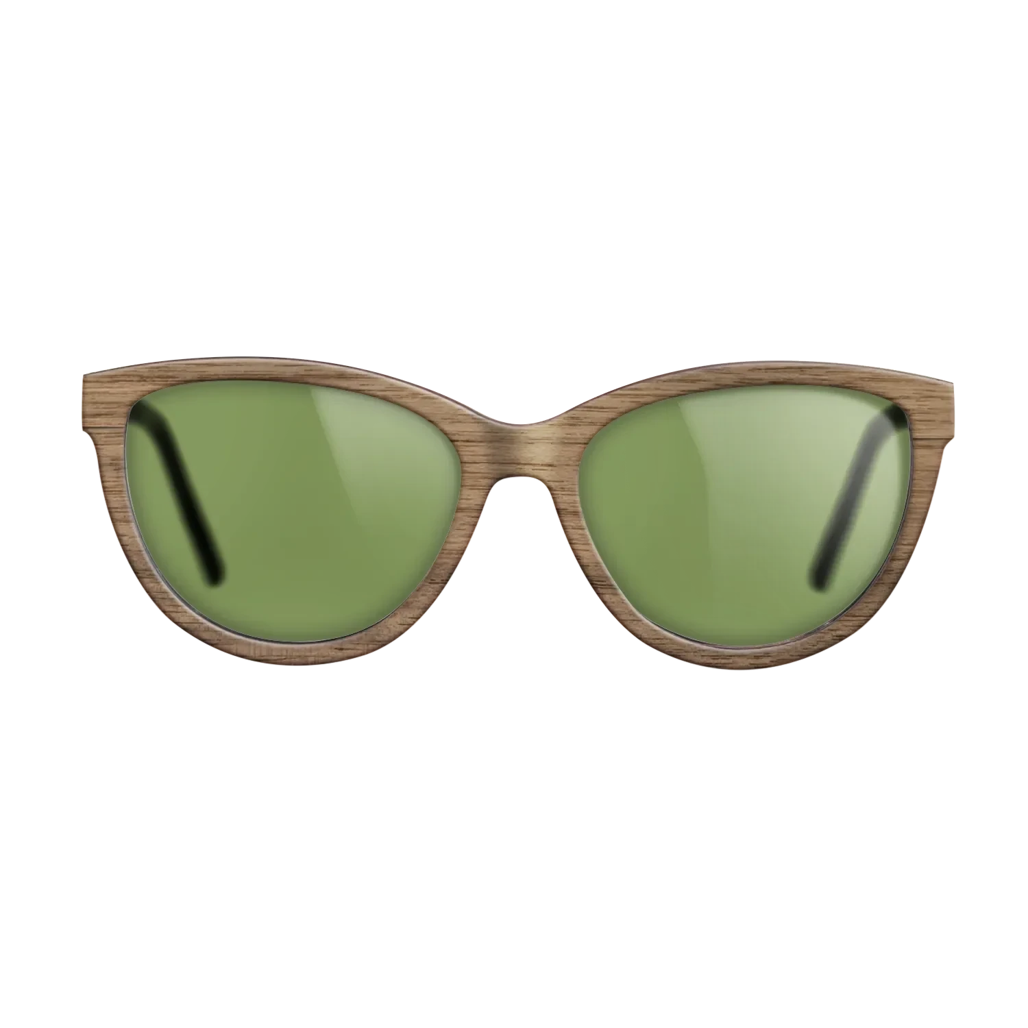 Walnut Straightgrain Front BlackWalnut Temple - The Maiden - Cat - 2217 - Core - SIRIS wood optic