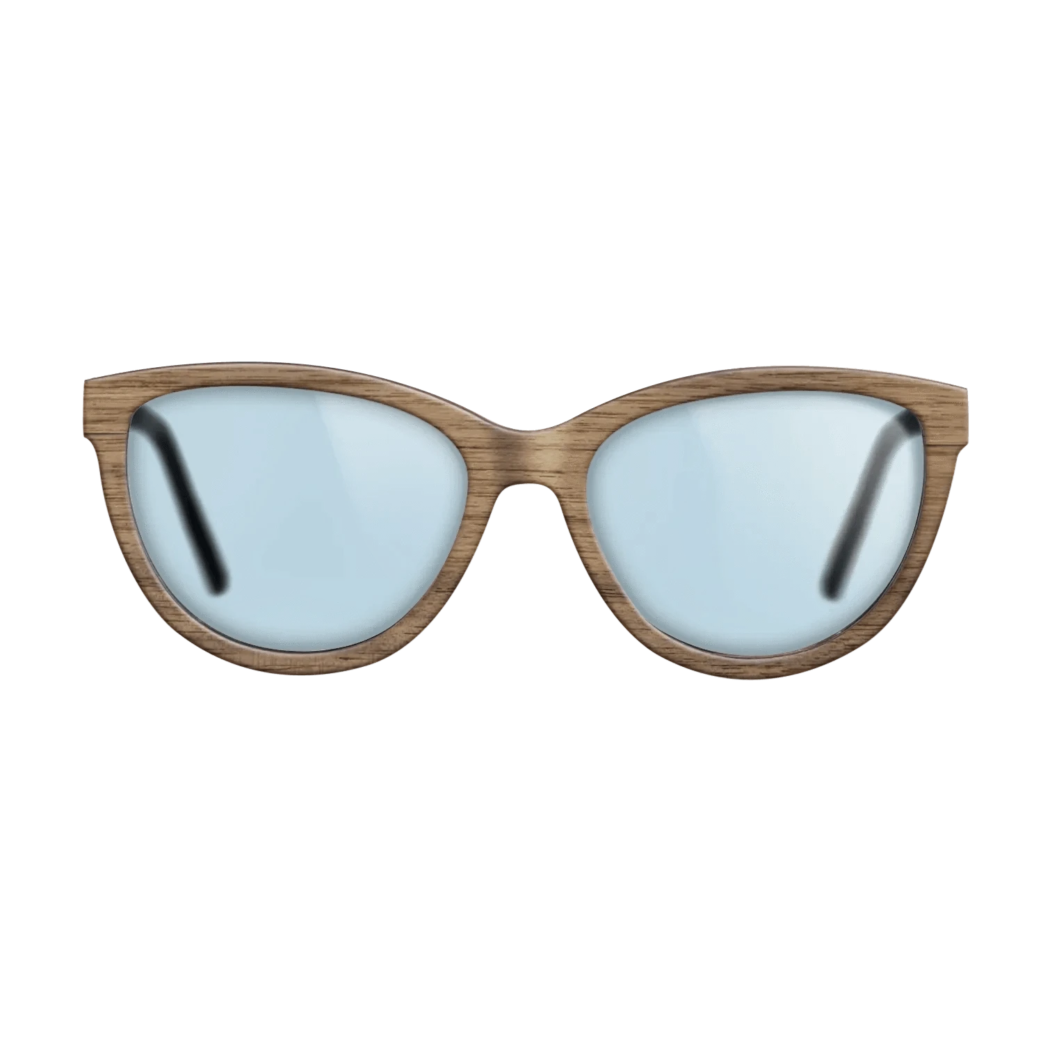 Walnut Straightgrain Front BlackWalnut Temple - The Maiden - Cat - 2217 - Core - SIRIS wood optic