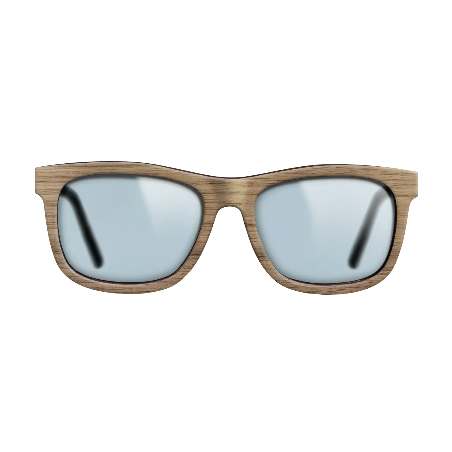 Walnut Straightgrain Front BlackWalnut Temple - The Hero - Square - 2217 - Core - SIRIS wood optic