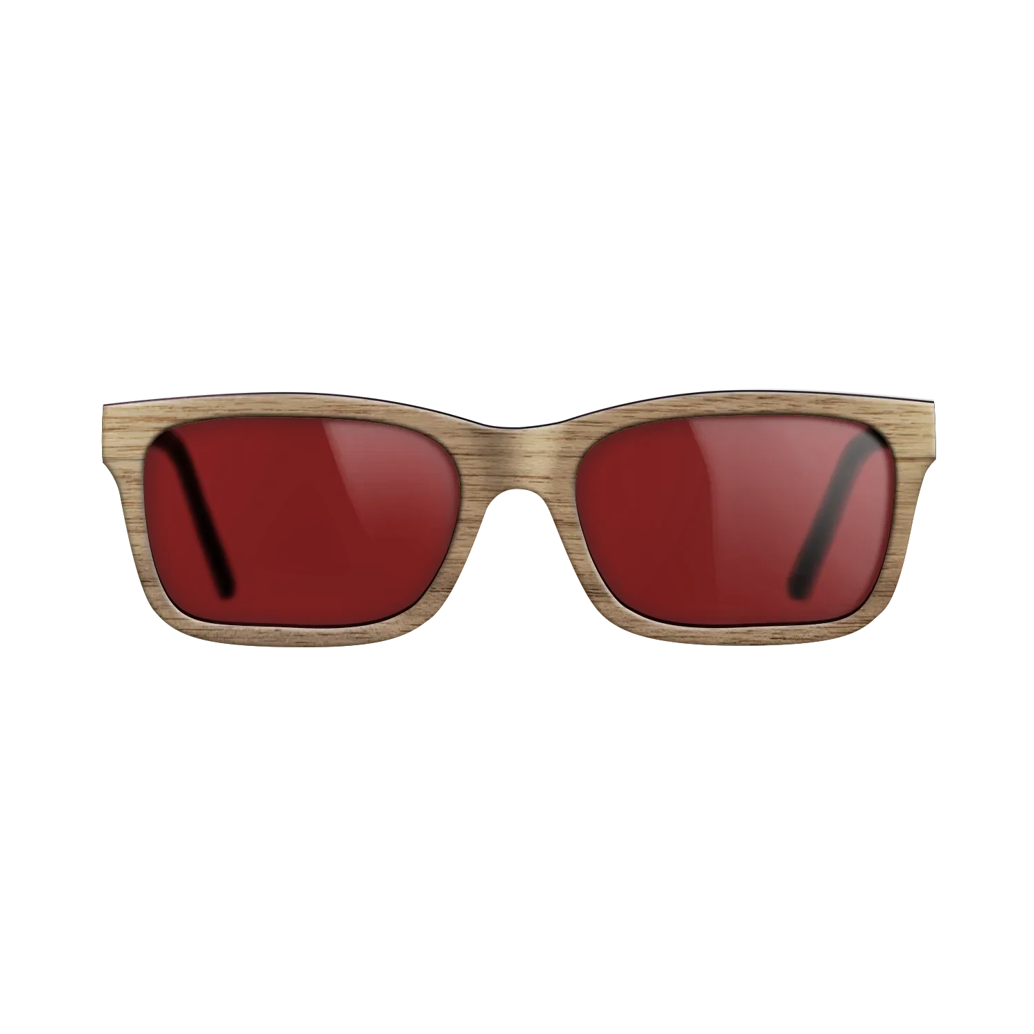 Walnut Straightgrain Front BlackWalnut Temple - The Sage - Rectangle - 2217 - Core - SIRIS wood optic