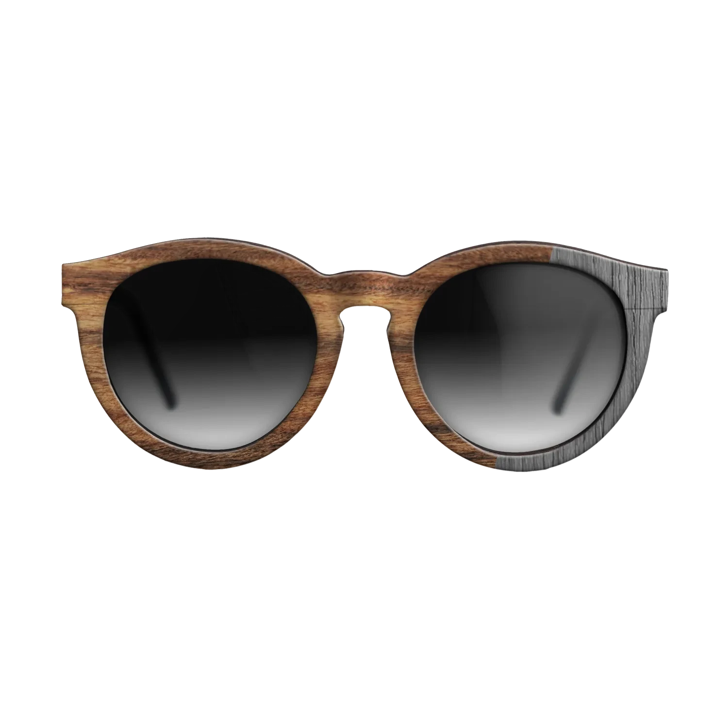 Poplar Dyed: Grey,Santos Rosewood Light: Bauhaus - The Rebel - Round - SIRIS wood optic
