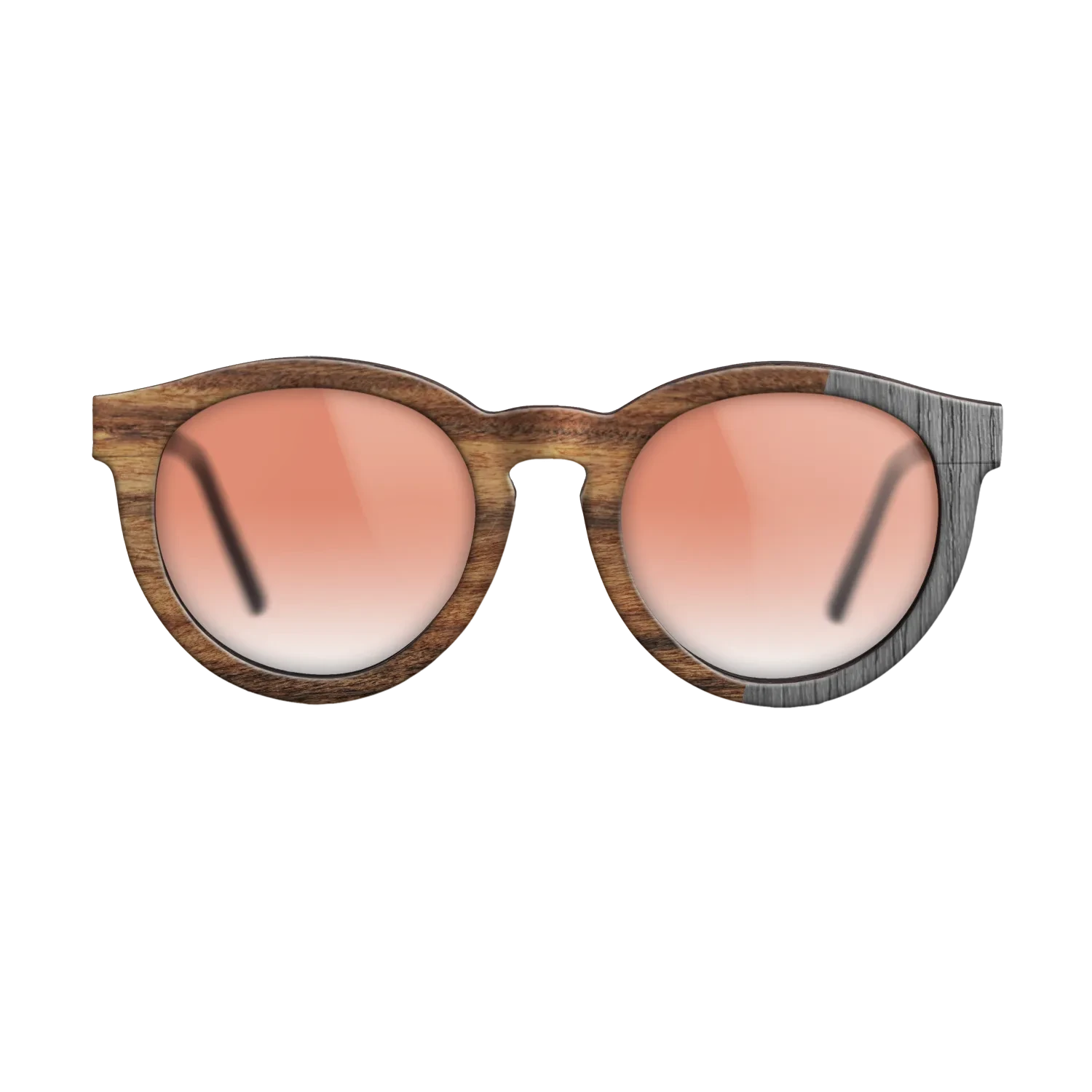 Poplar Dyed: Grey,Santos Rosewood Light: Bauhaus - The Rebel - Round - SIRIS wood optic