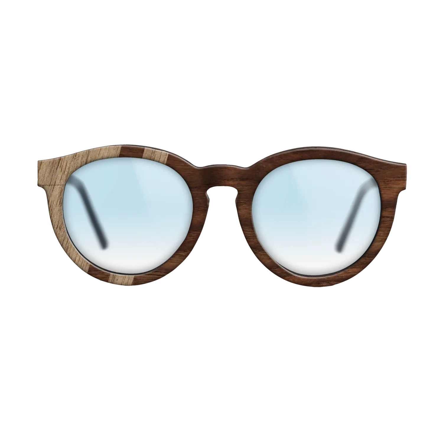 Walnut: Straight Grain,Walnut Claro Dark: Splice - The Rebel - Round - SIRIS wood optic