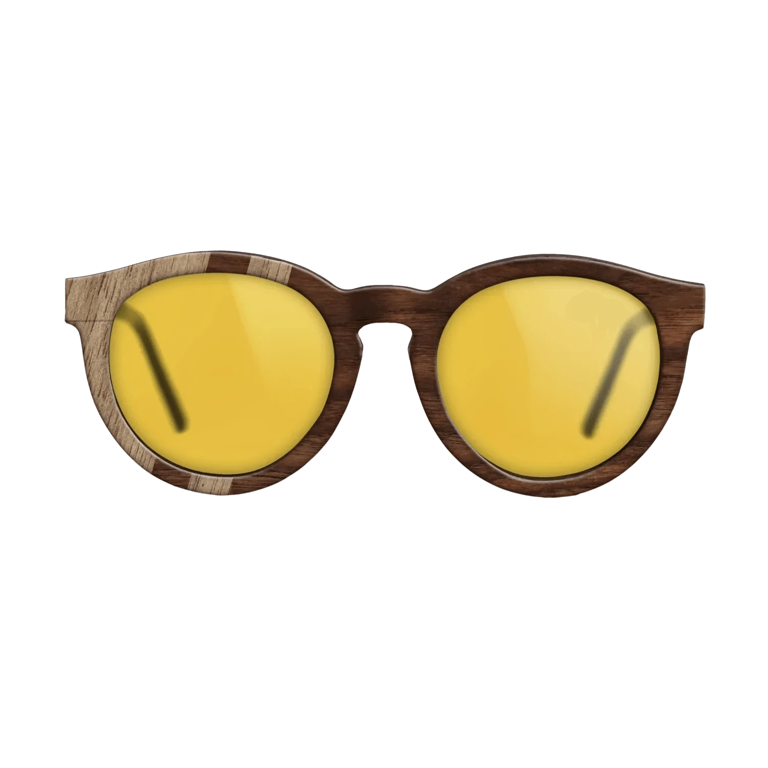 Walnut: Straight Grain,Walnut Claro Dark: Splice - The Rebel - Round - SIRIS wood optic