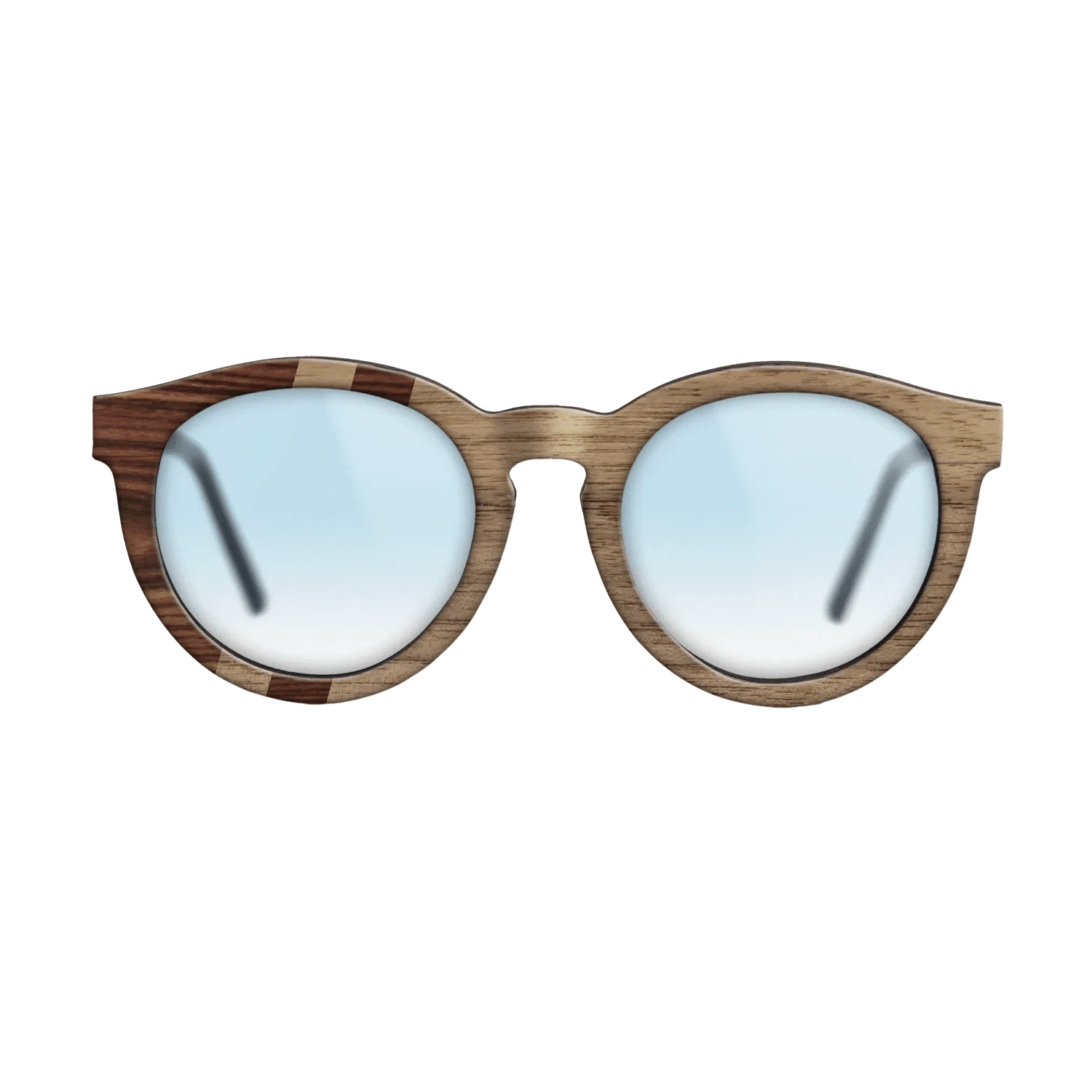 Walnut: Straight Grain,Santos Rosewood Dark: Splice - The Rebel - Round - SIRIS wood optic