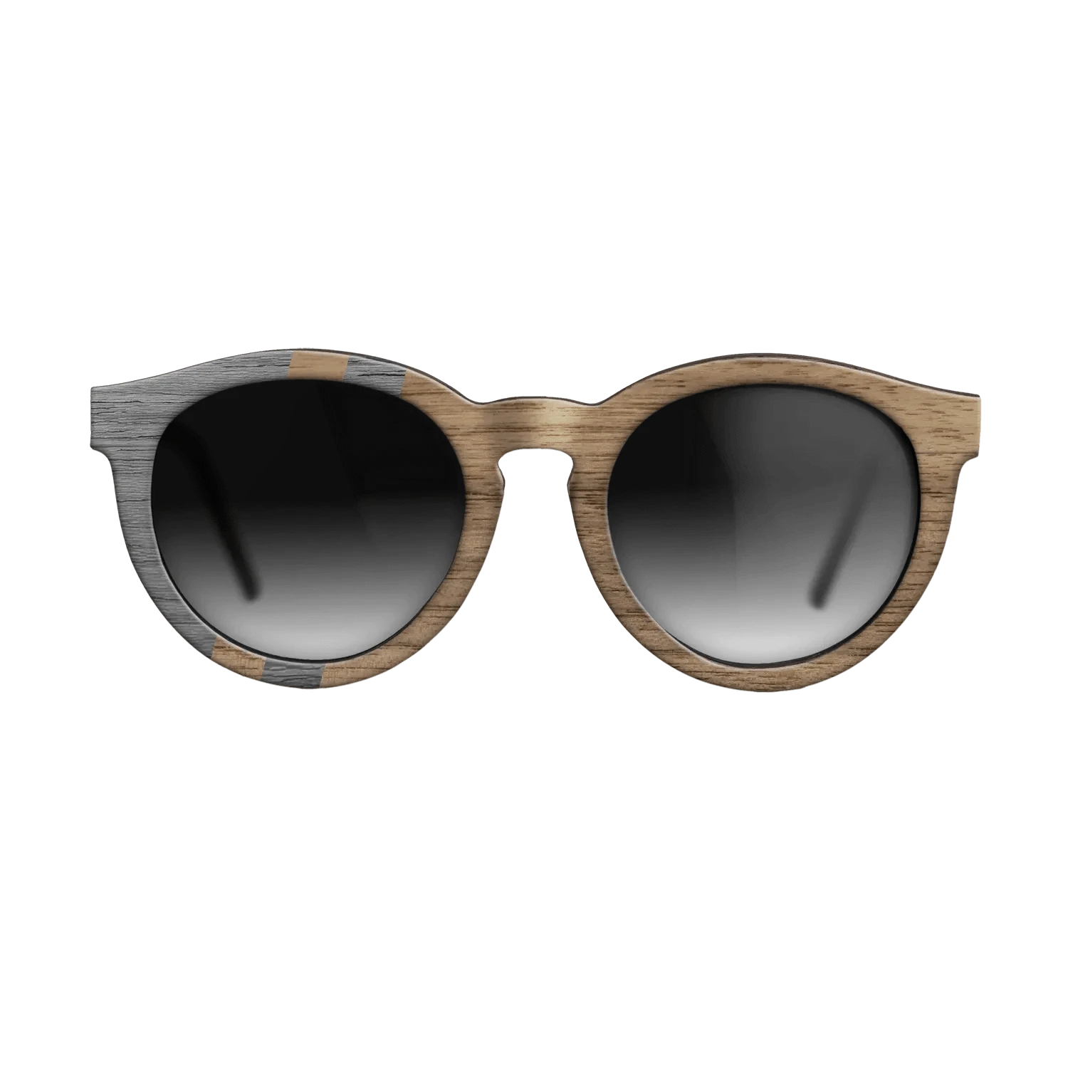 Walnut: Straight Grain,Poplar Dyed: Grey: Splice - The Rebel - Round - SIRIS wood optic