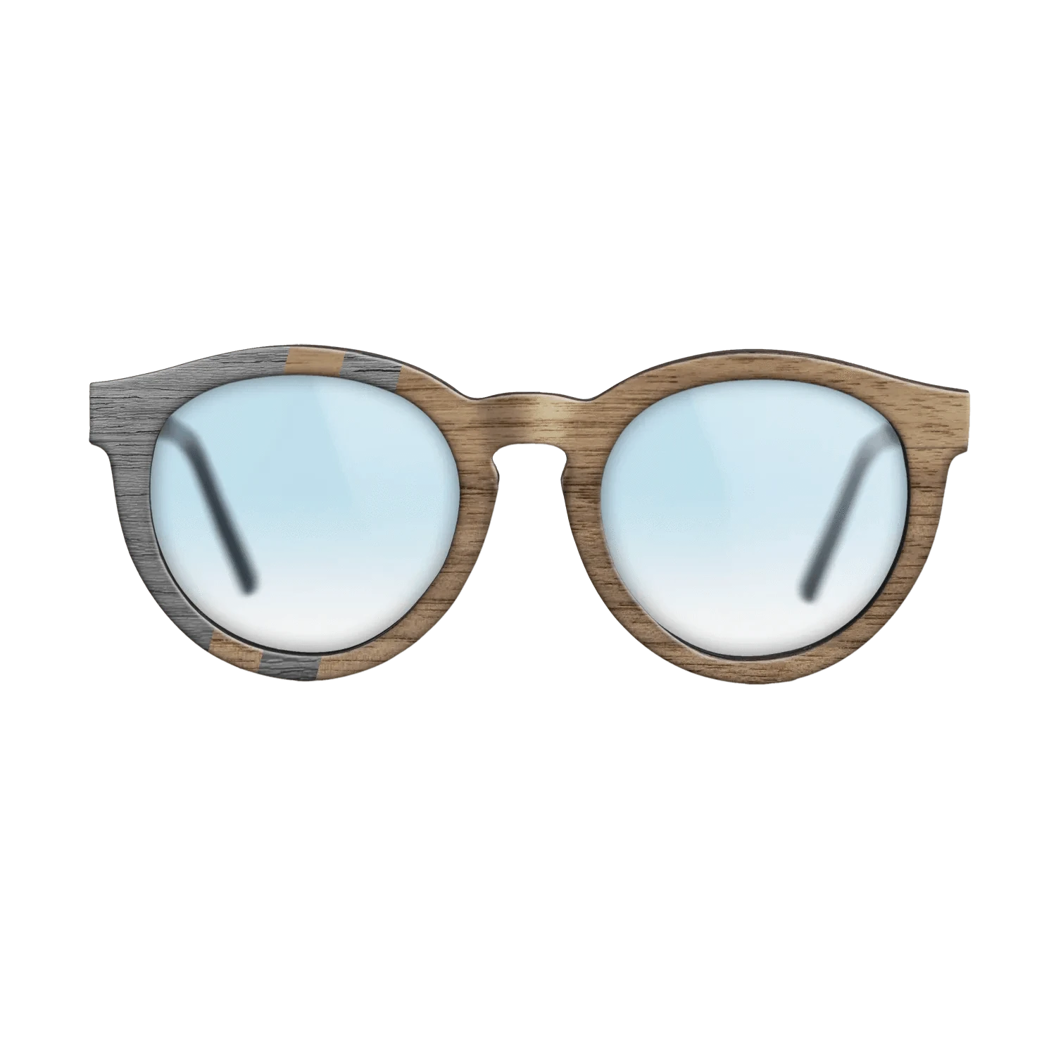 Walnut: Straight Grain,Poplar Dyed: Grey: Splice - The Rebel - Round - SIRIS wood optic