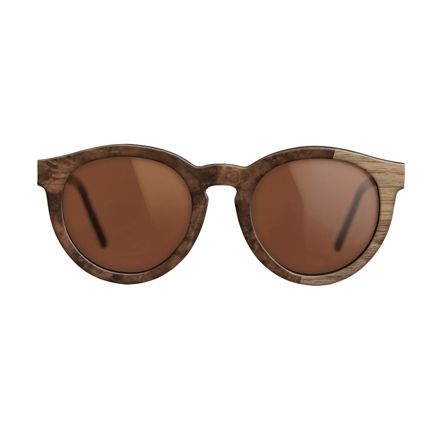 Walnut Burl,Walnut: Straight Grain: Bauhaus - The Rebel - Round - 1423 - SIRIS wood optic