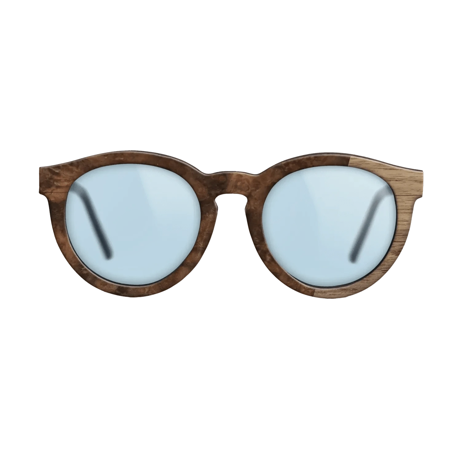 Walnut Burl,Walnut: Straight Grain: Bauhaus - The Rebel - Round - 1423 - SIRIS wood optic