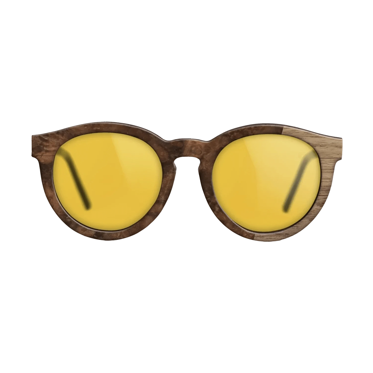 Walnut Burl,Walnut: Straight Grain: Bauhaus - The Rebel - Round - 1423 - SIRIS wood optic