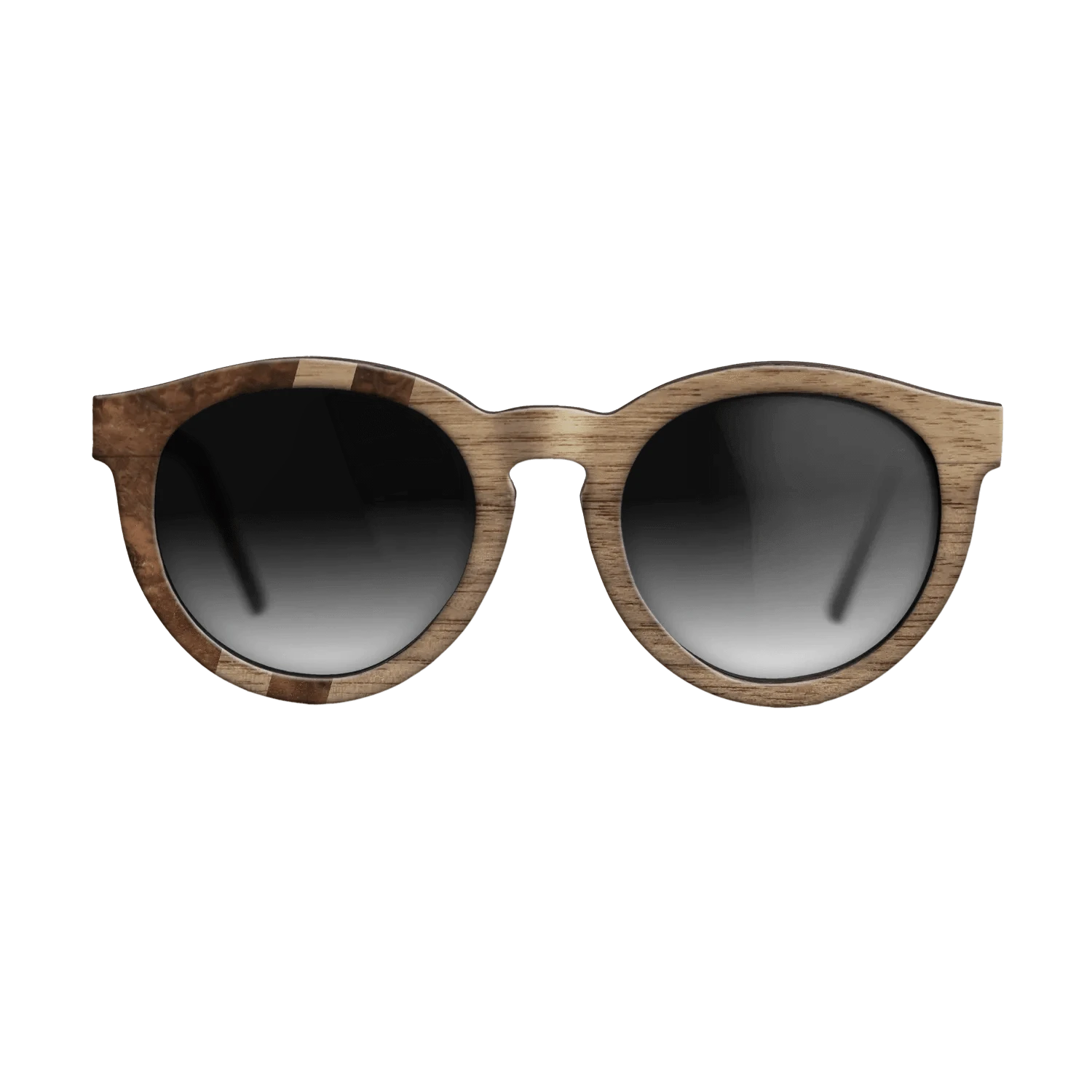 Walnut Burl,Walnut: Straight Grain: Splice - The Rebel - Round - SIRIS wood optic