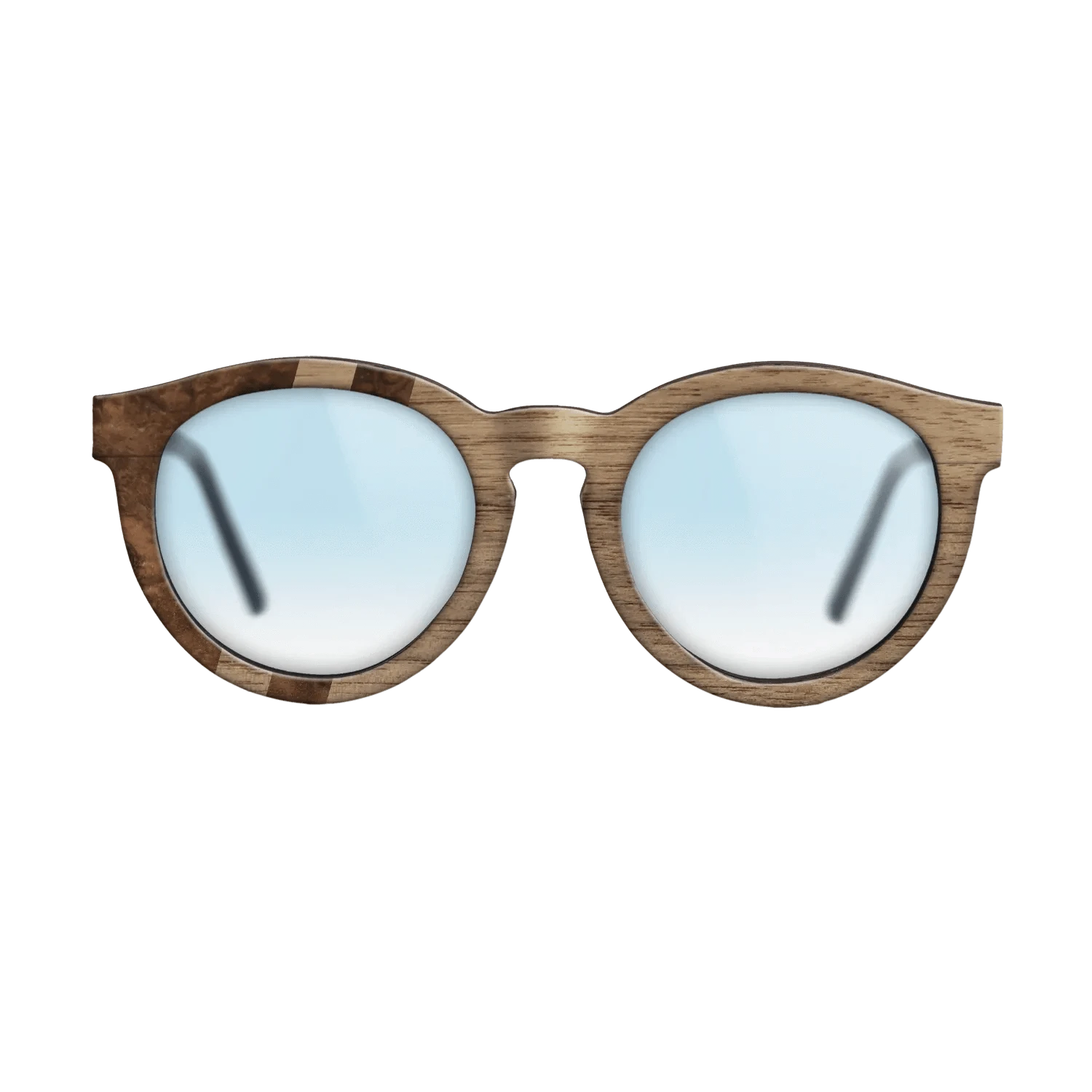 Walnut Burl,Walnut: Straight Grain: Splice - The Rebel - Round - SIRIS wood optic